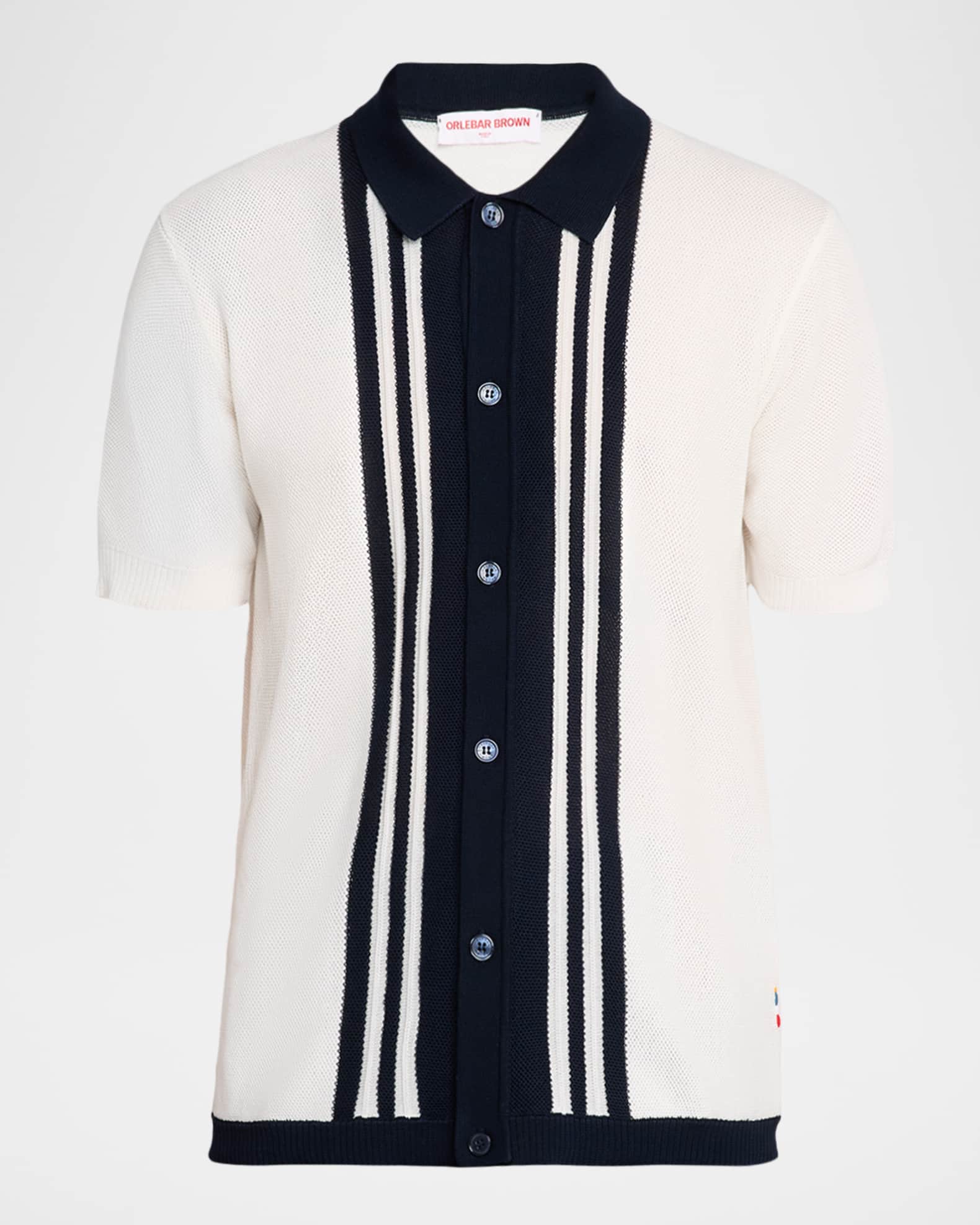 Men's Classic-Fit Pique Knit Short-Sleeve Shirt 0