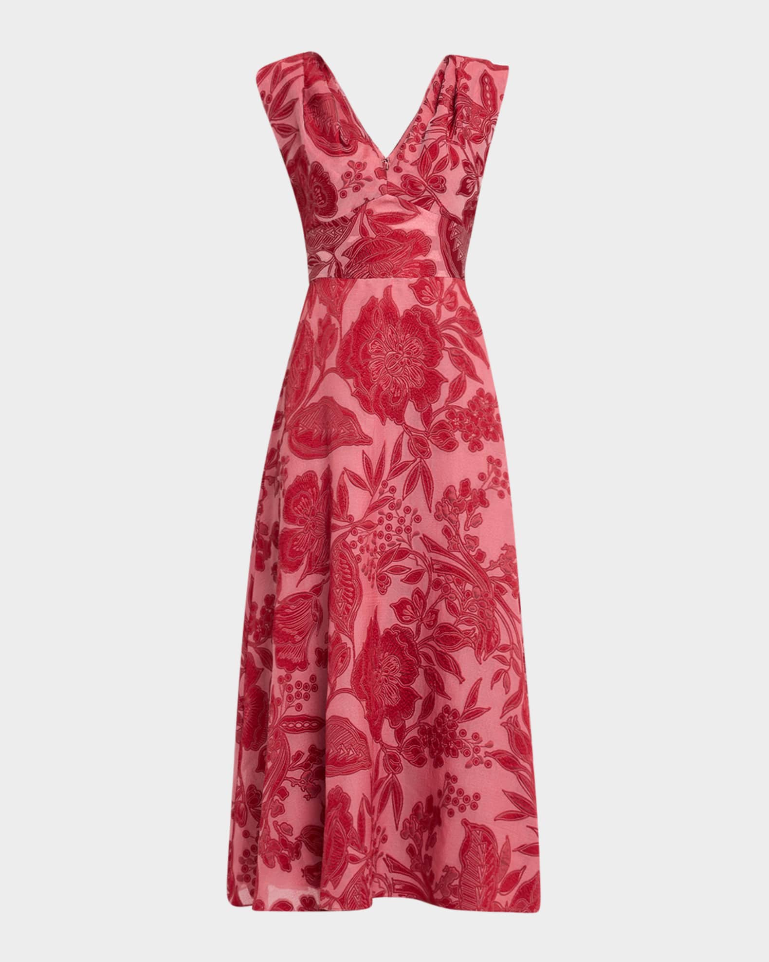 Off-The-Shoulder Fil Coupe Midi Dress 0