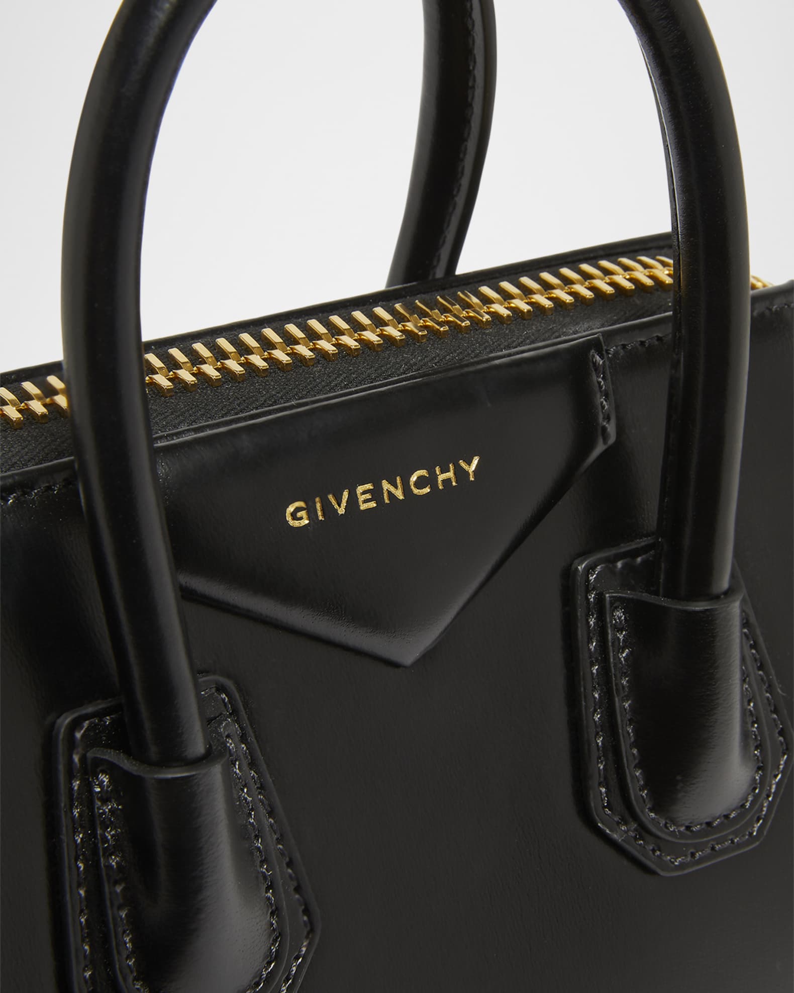 Givenchy Antigona Mini Top-Handle Bag in Box Leather | Neiman Marcus