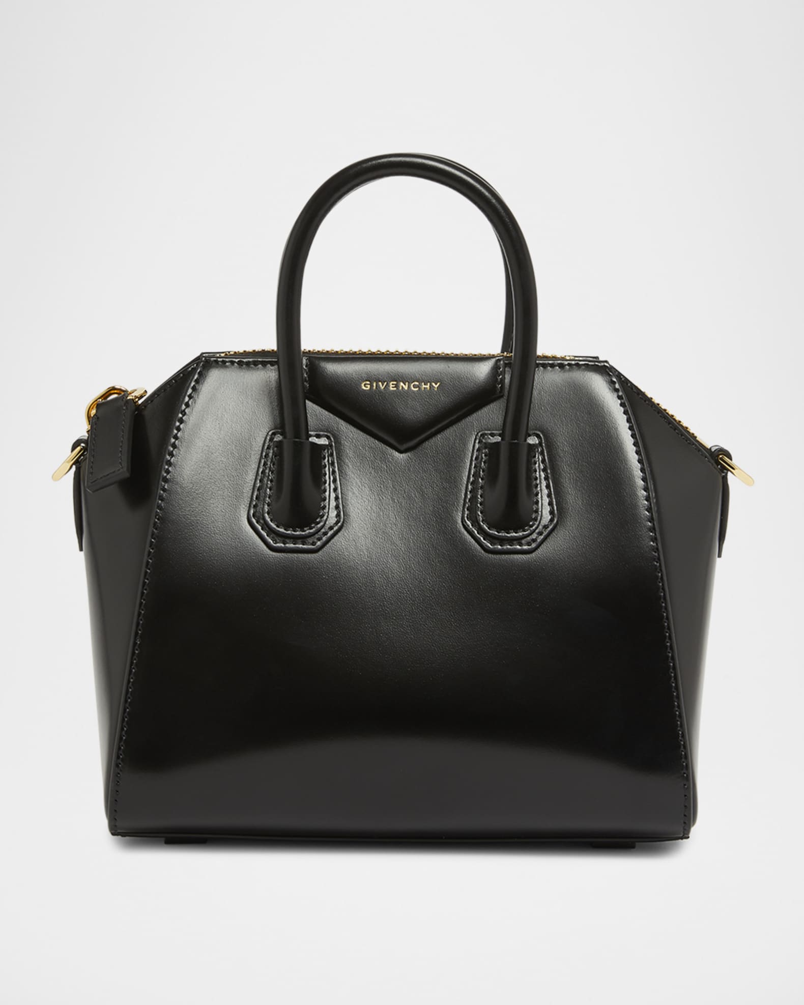 Antigona Mini Top-Handle Bag in Box Leather 0