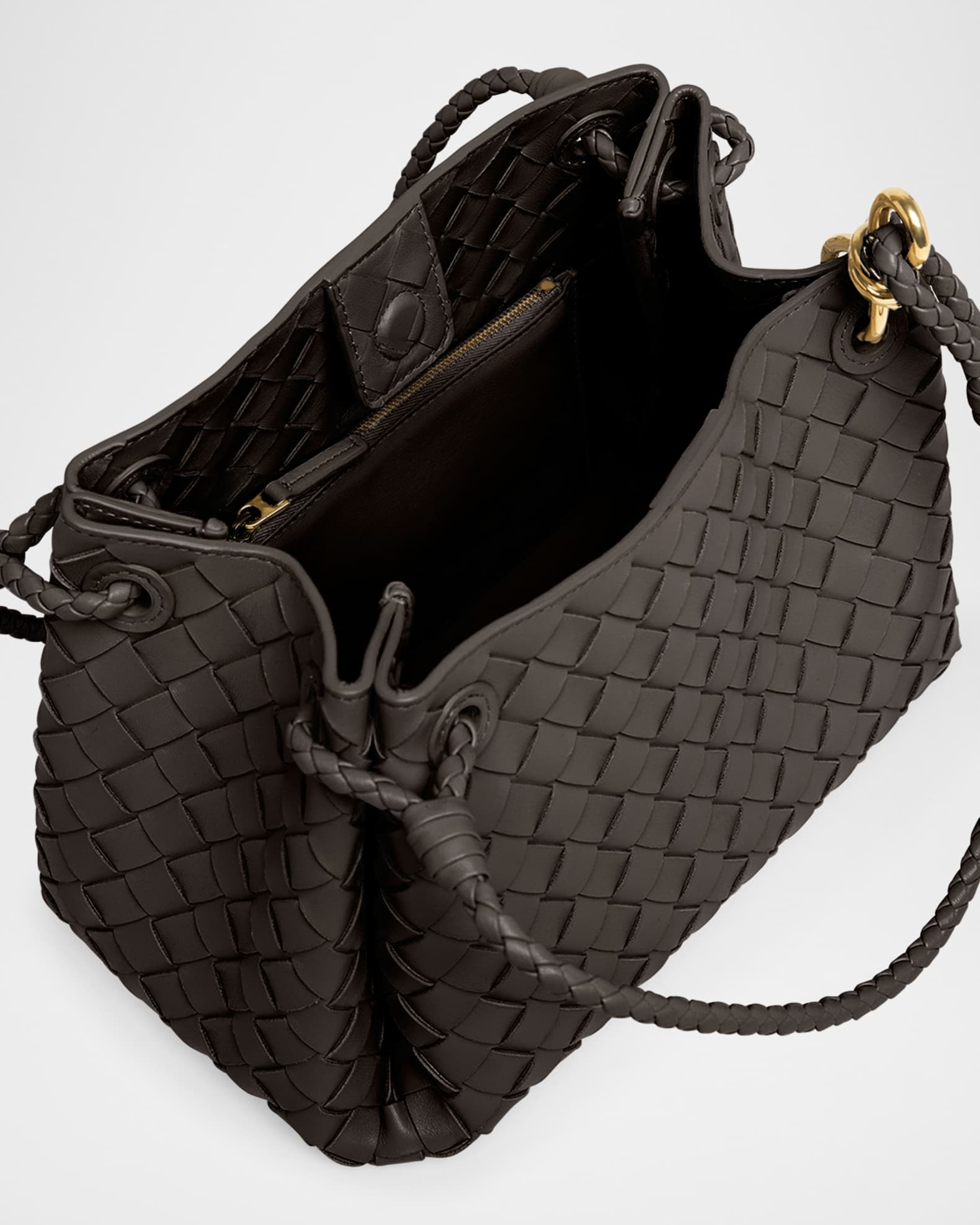 Bottega Veneta 上品 Parachute ミディアム クロスボディバッグ BOTTEGA VENETA Parachute medium intrecciato leather shoulder