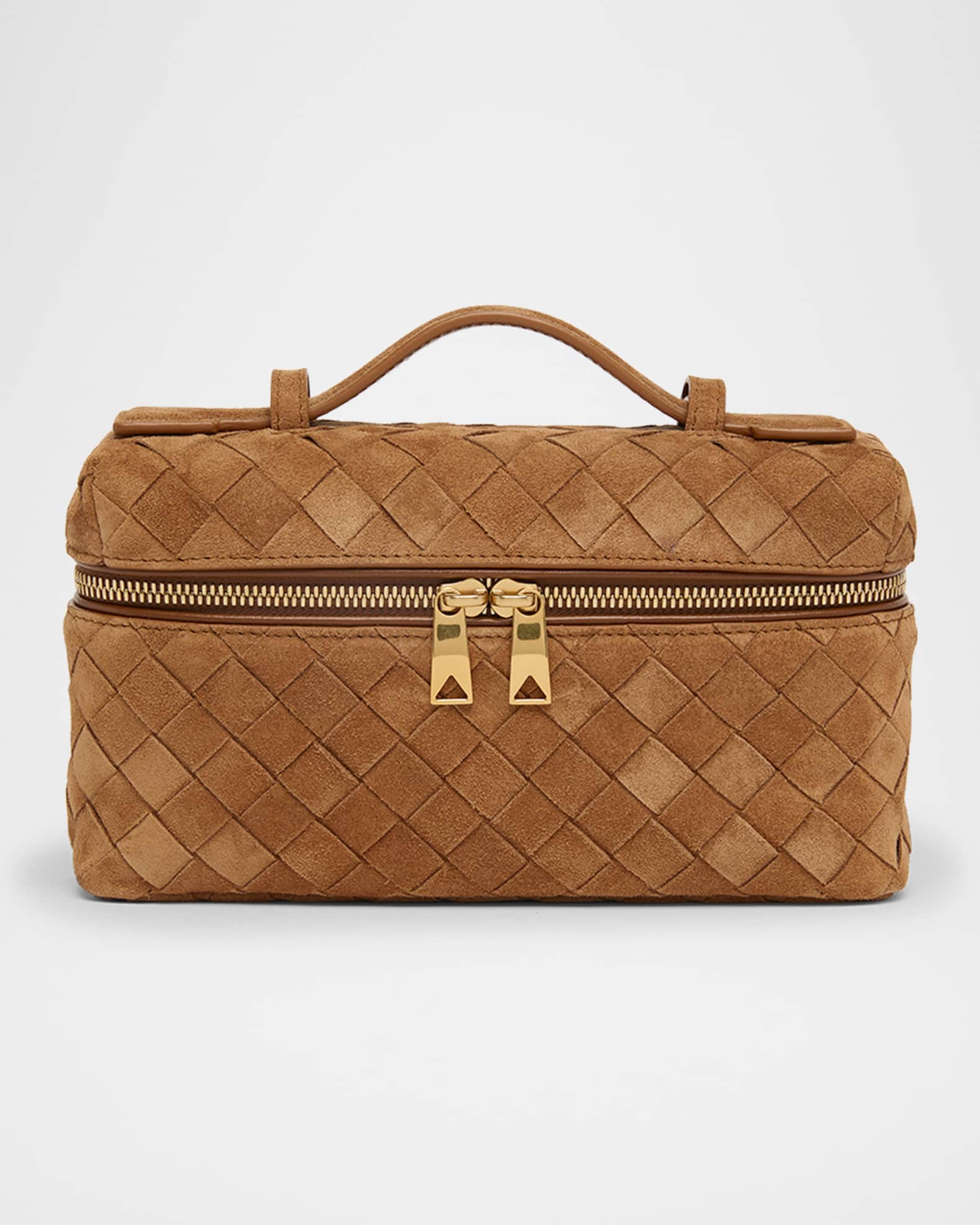 Bottega Veneta Bang Bang Vanity Intrecciato Suede Crossbody Bag