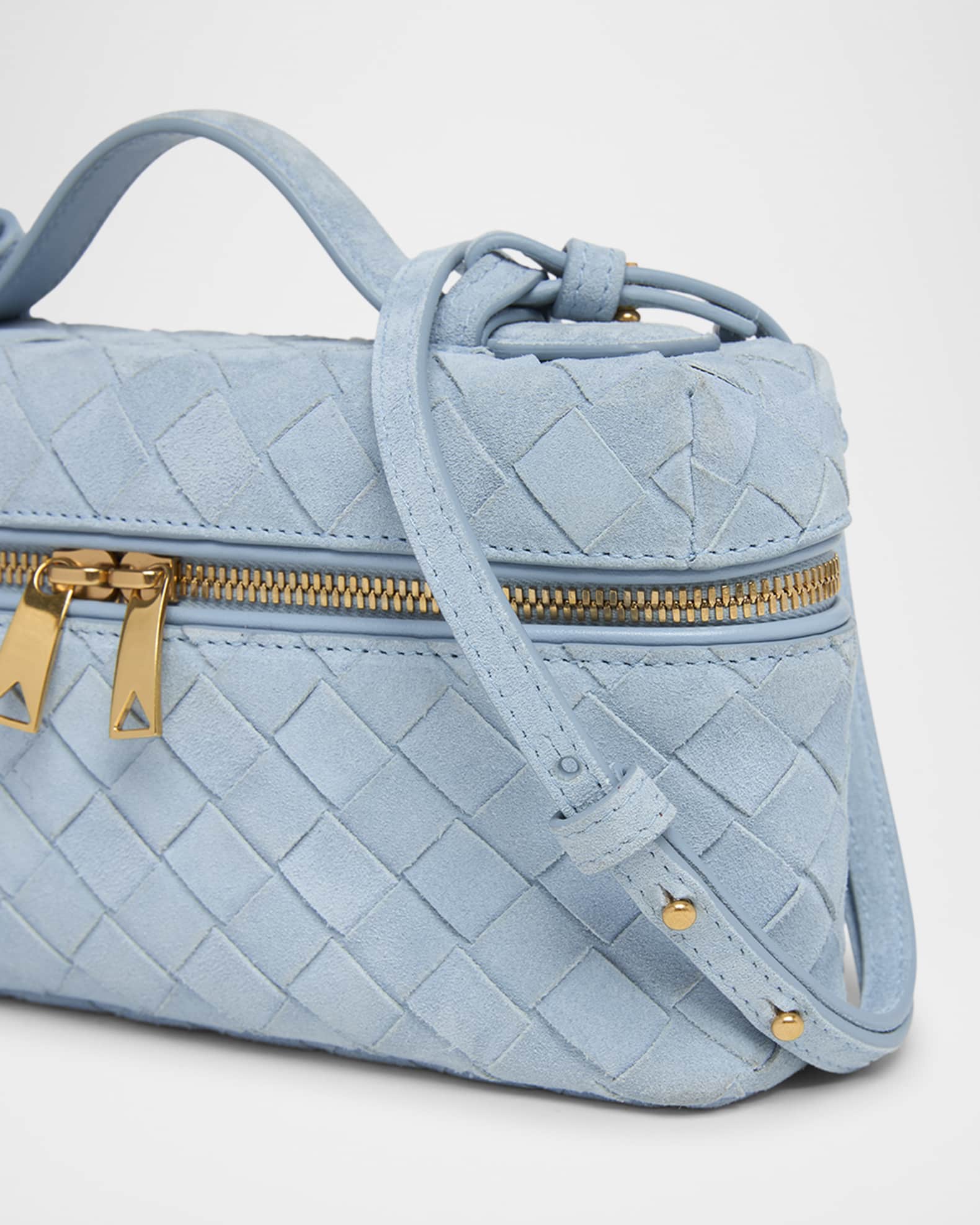 Bottega Veneta Bang Bang Vanity Intrecciato Suede Crossbody