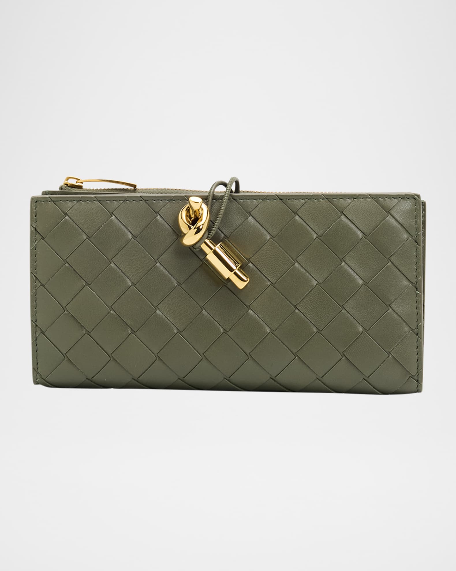 Bottega Veneta Andiamo Leather Long Wallet | Neiman Marcus