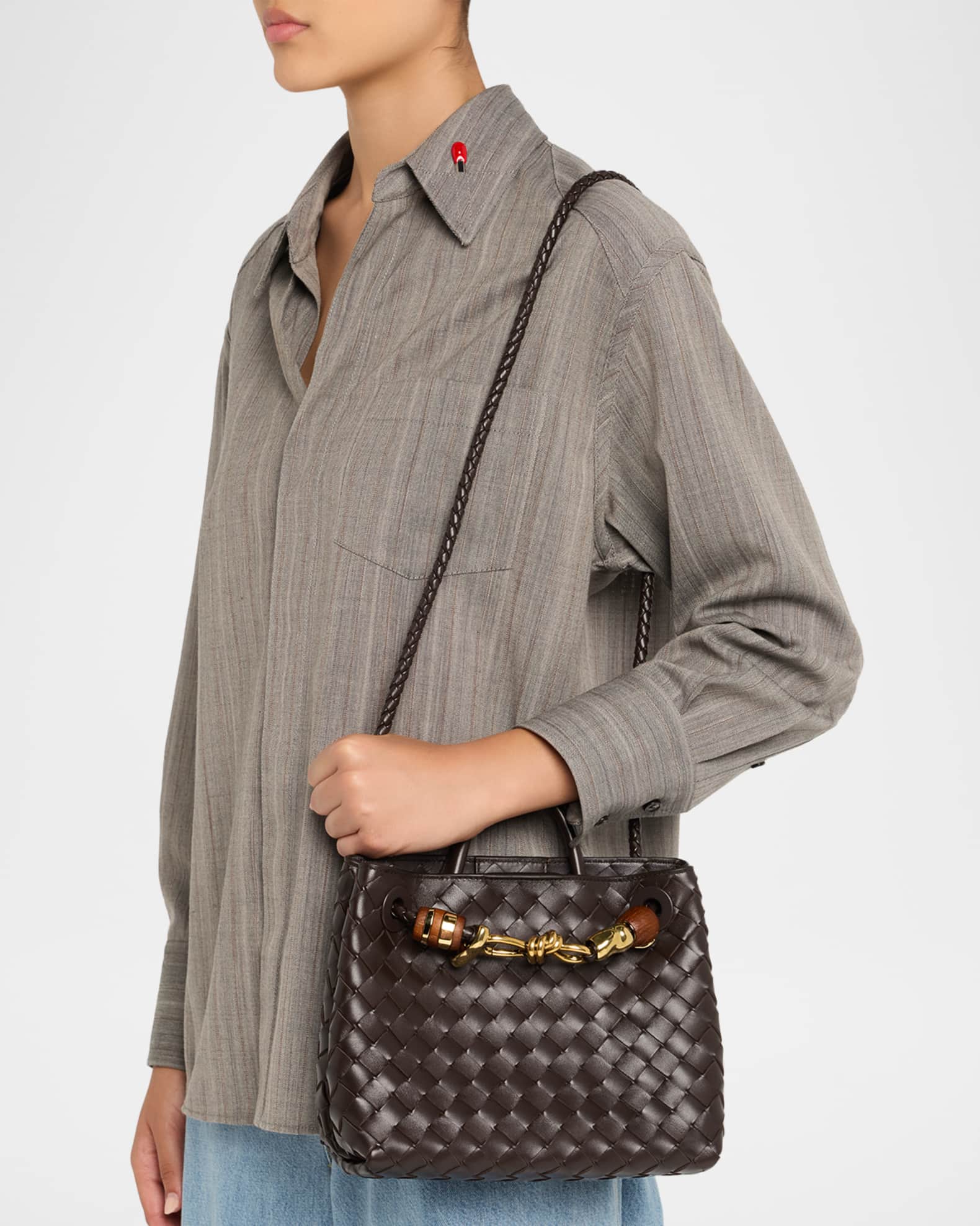 Bottega Veneta Andiamo Small Leather Top-handle Bag | Neiman
