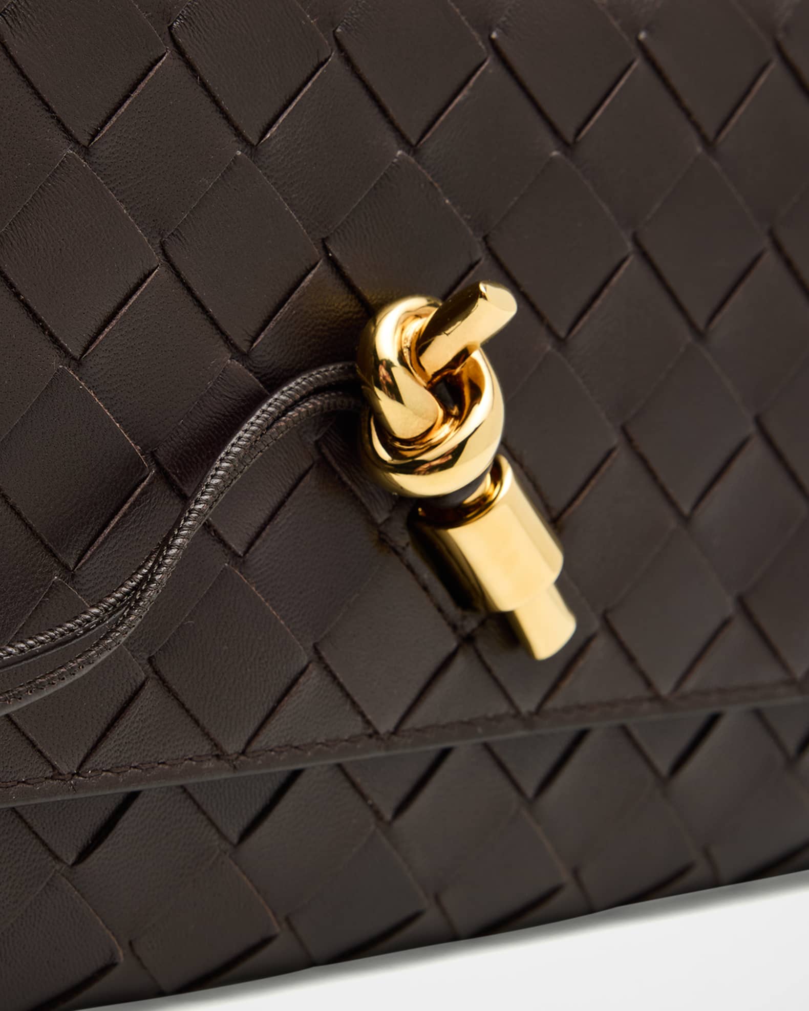 Bottega Veneta Andiamo Metallic Leather Pouch Bag | Neiman