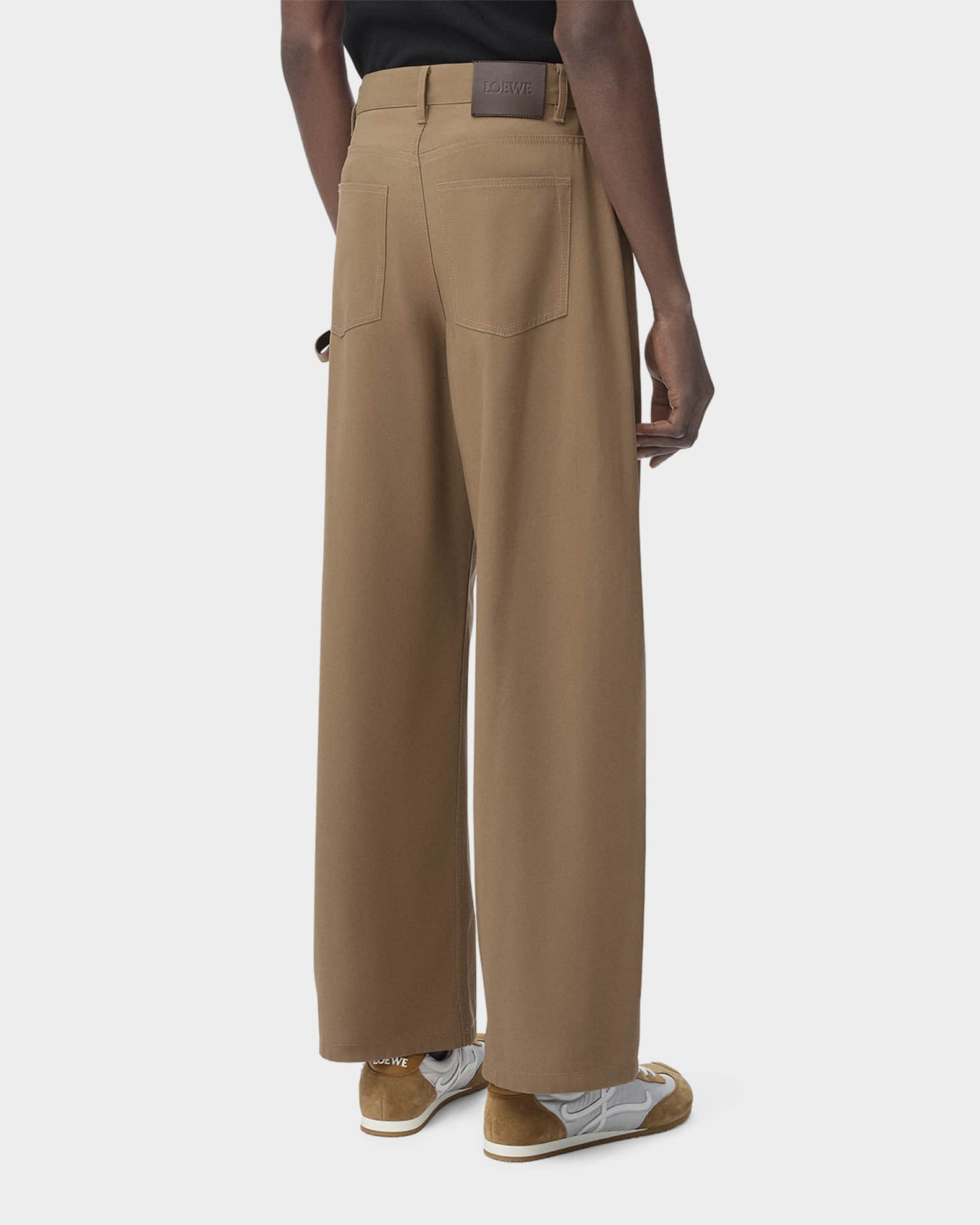 Loewe Men's Beige Cotton Carpenter Pants Neiman Marcus