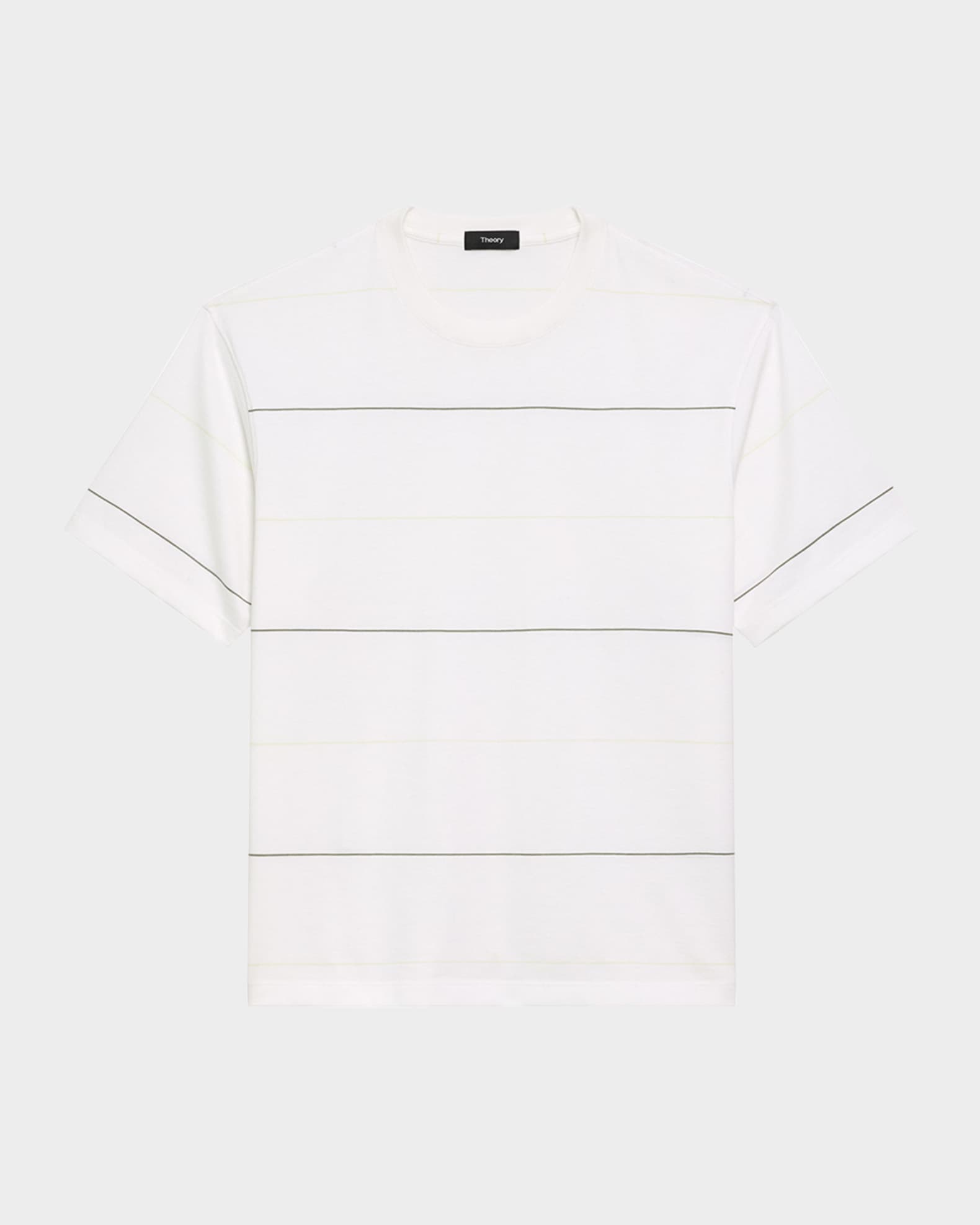 Men's Pima Cotton Wide Stripe Crewneck T-Shirt 0