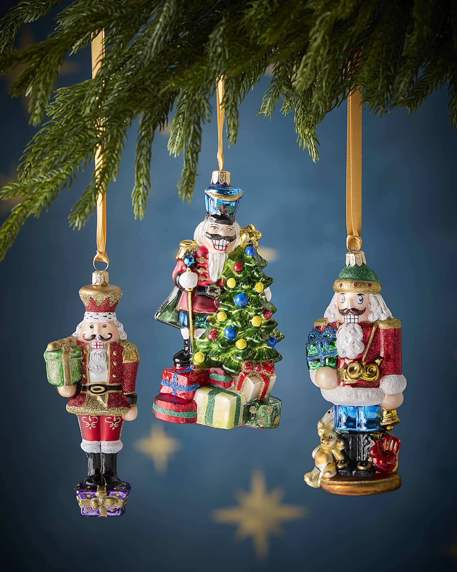 Assorted Nutcrackers Christmas Ornaments, Set of 3 0