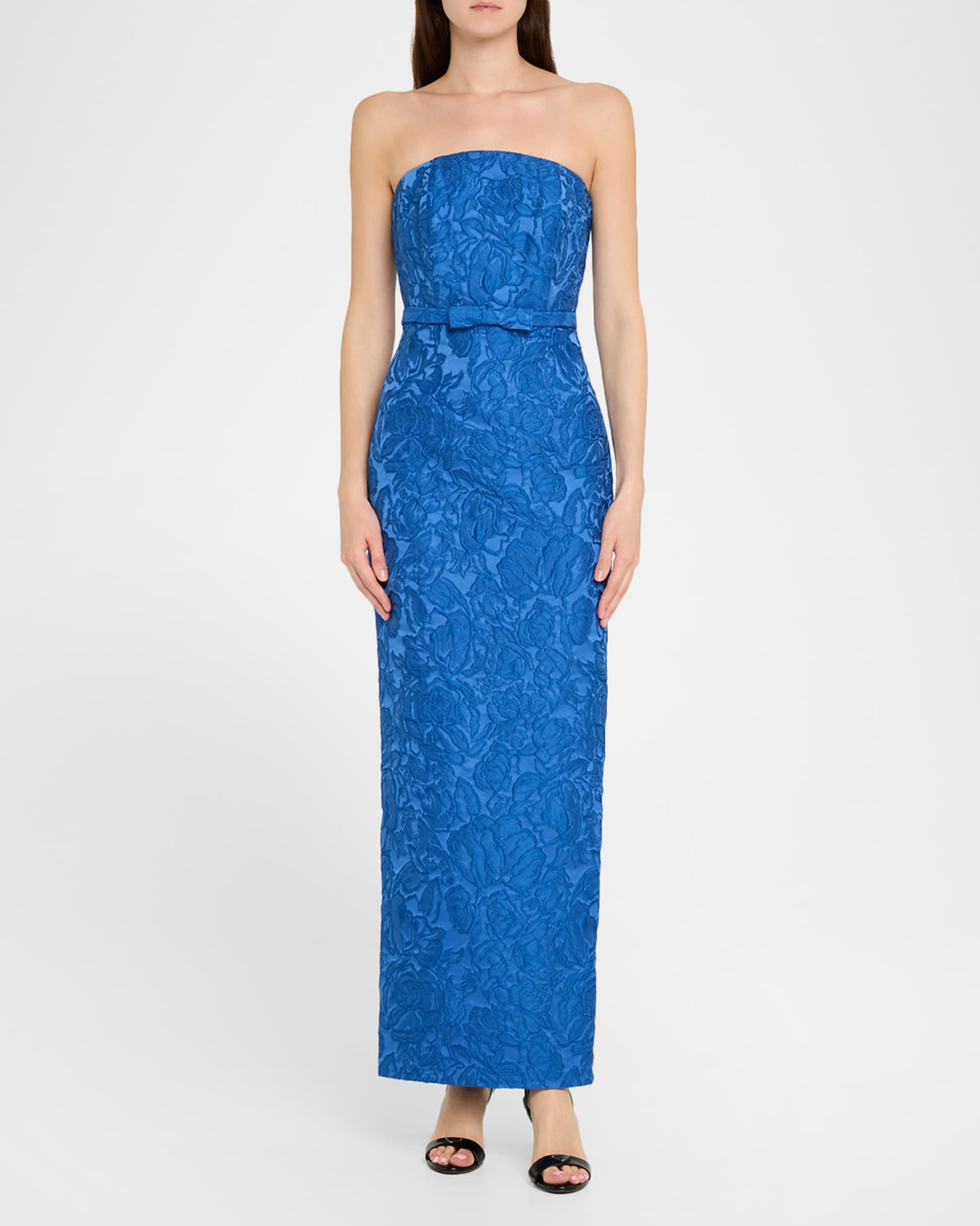 Sachin & Babi Sophia Strapless Floral Jacquard Column Gown | Neiman Marcus