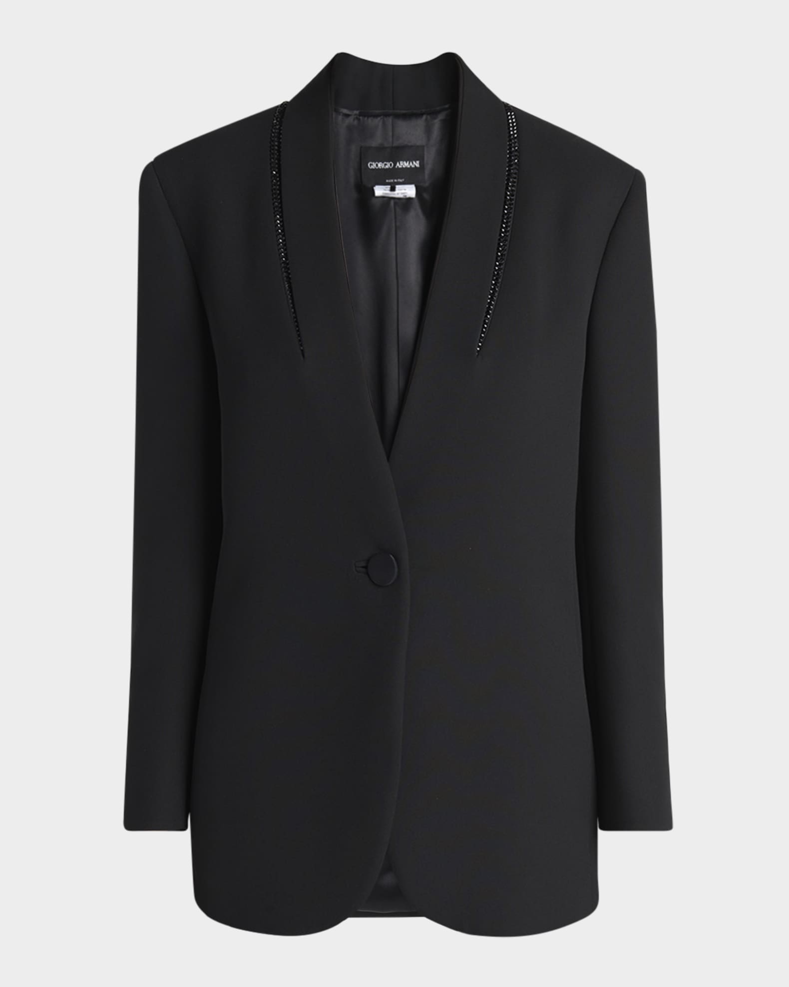 Giorgio Armani Beaded Silk Tuxedo Jacket | Neiman Marcus