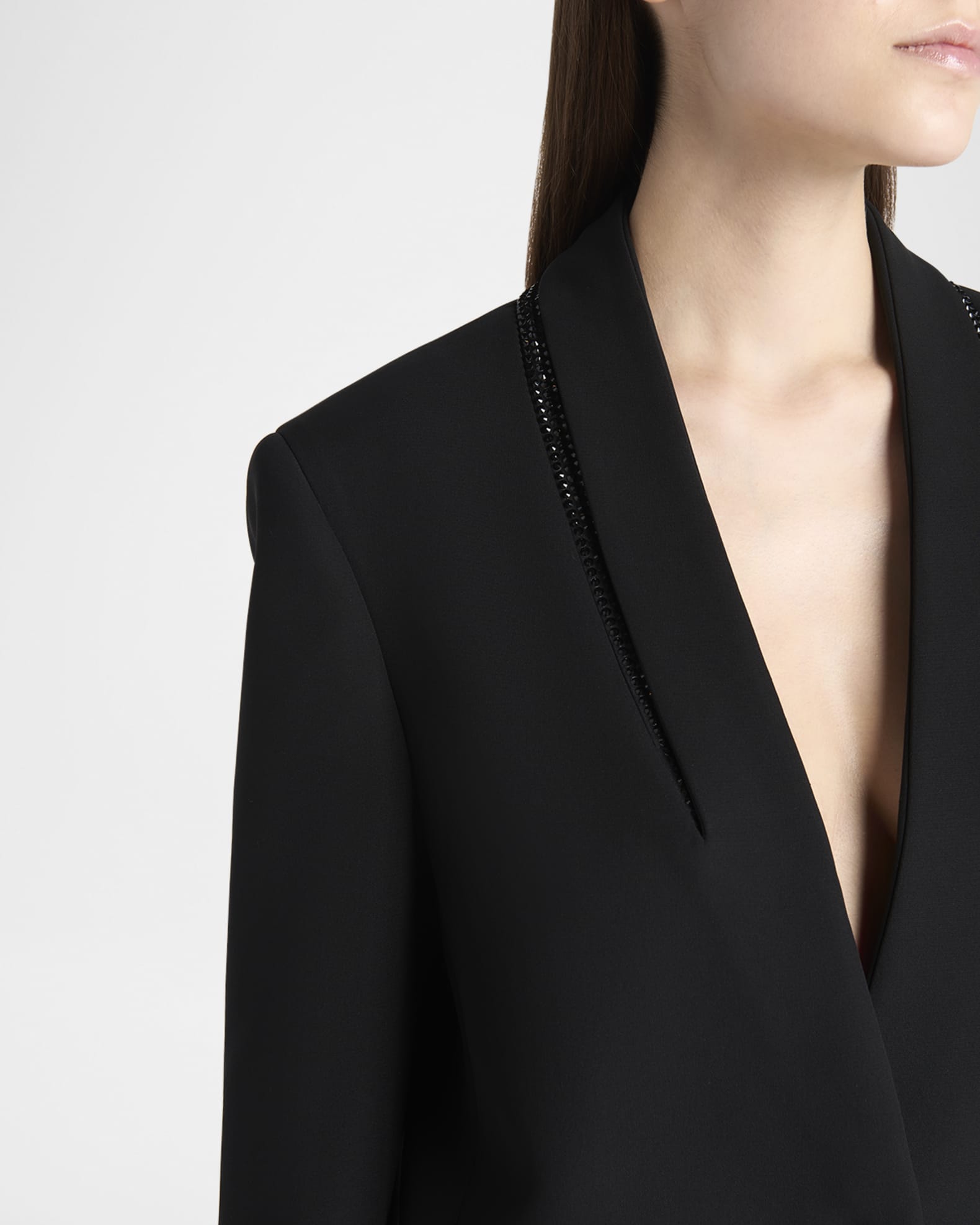 Giorgio Armani Beaded Silk Tuxedo Jacket | Neiman Marcus