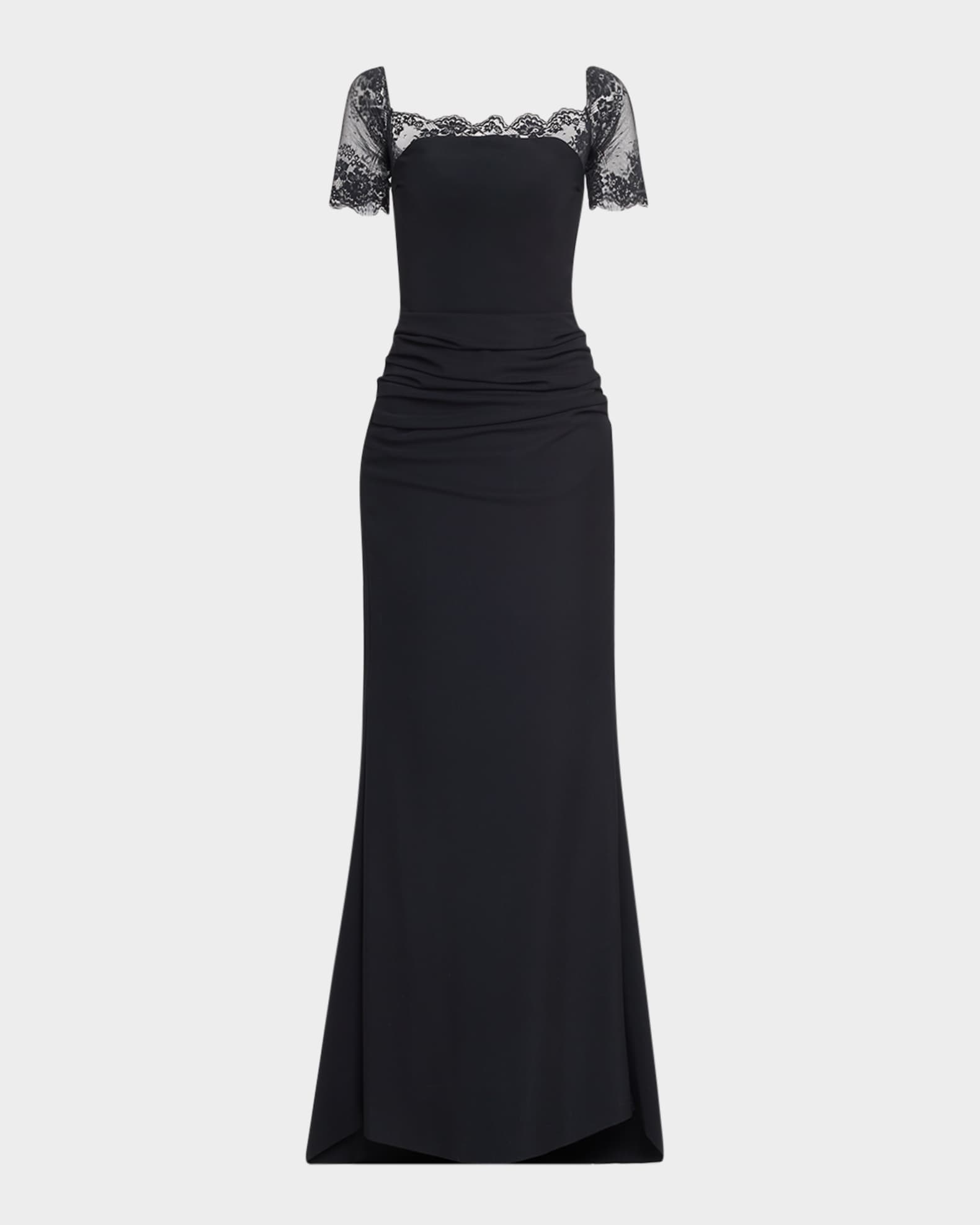Lace-Embellished Mermaid Gown 0