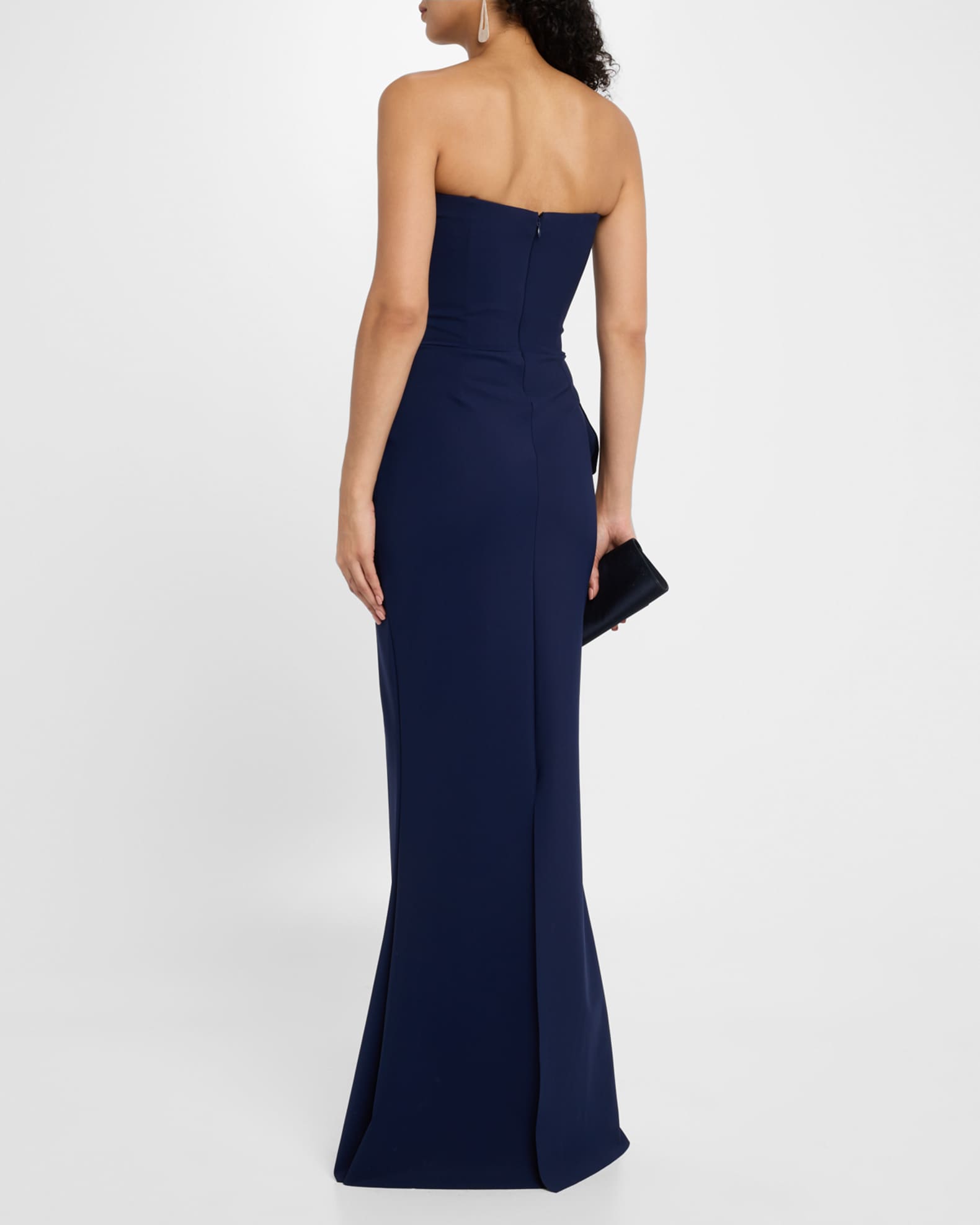 Chiara Boni La Petite Robe Strapless FlowerEmbellished Mermaid Gown