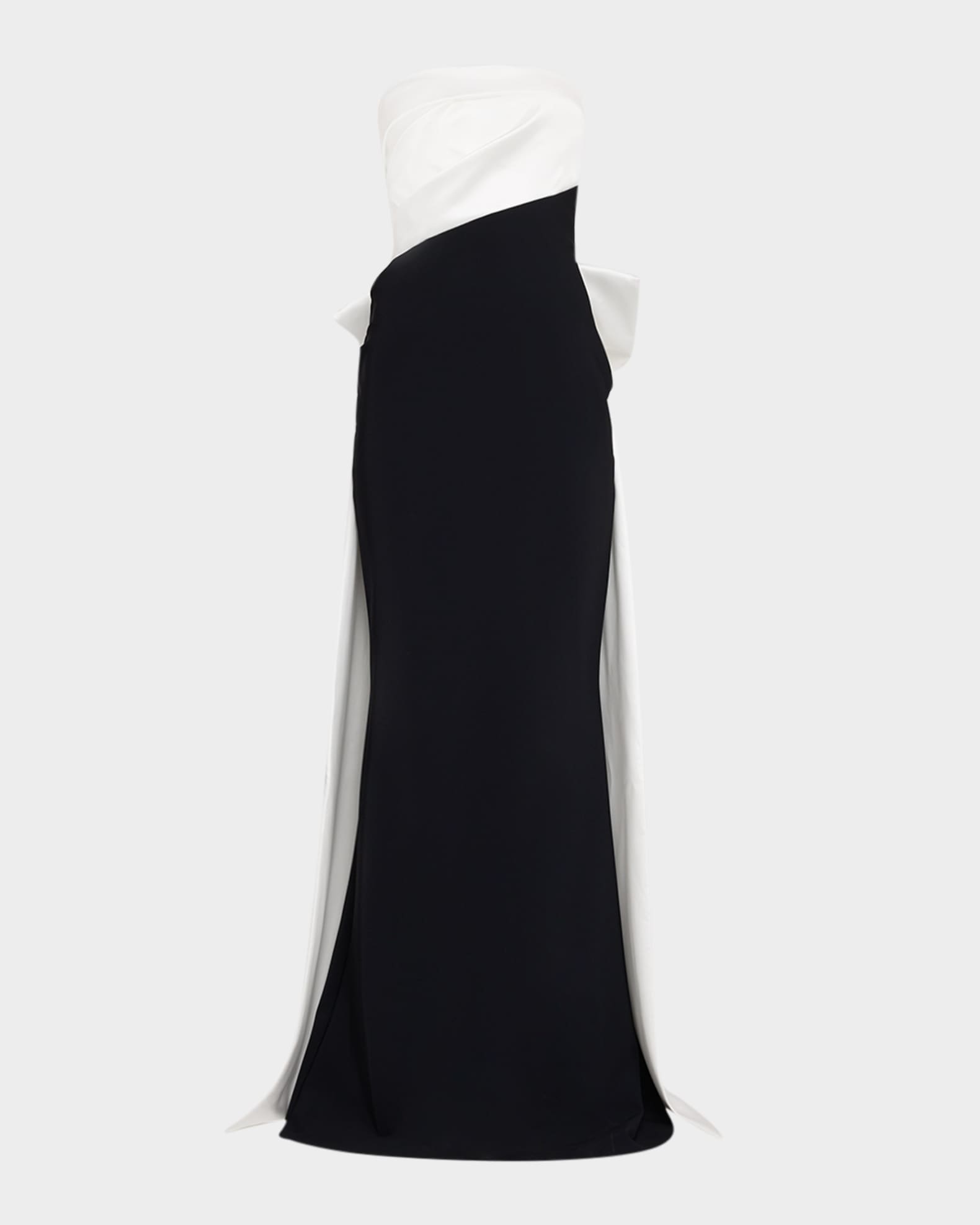 Strapless Satin Bow Mermaid Gown 0