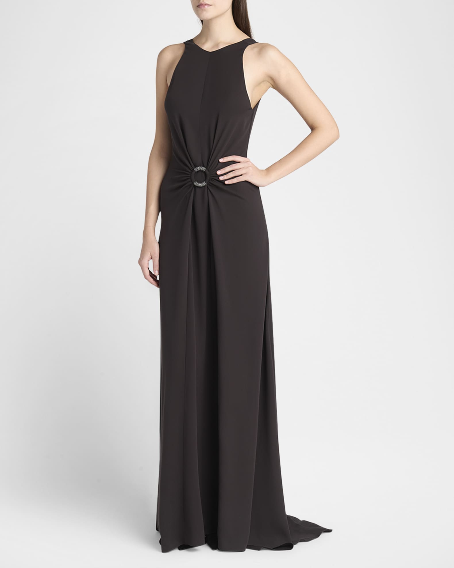 beaded georgette dress Georgette Chiffon Tea-Length Dress with Caplet Sleeves and Beaded Trim on Shoulders