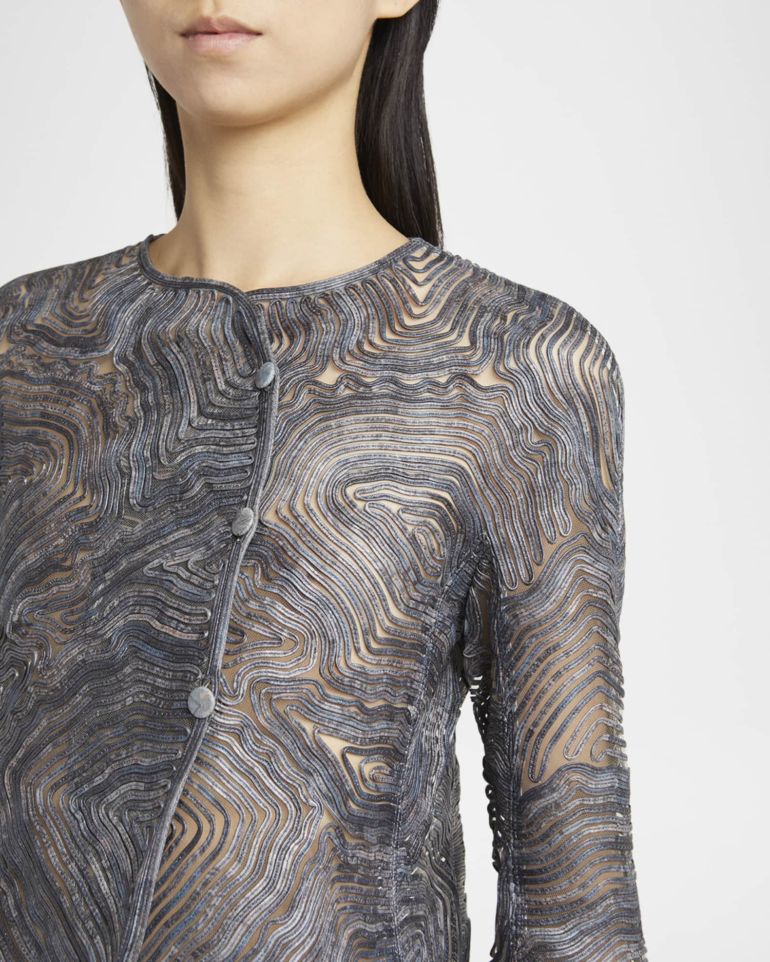 Giorgio Armani Soutache Leather Embroidered Jacket | Neiman Marcus