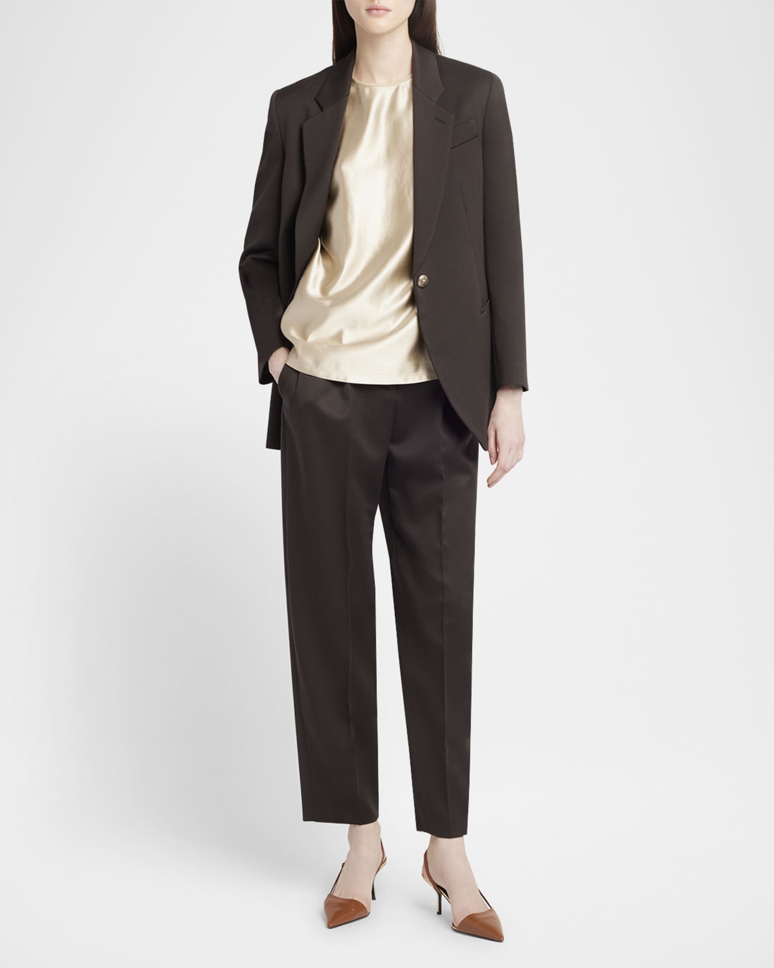 Giorgio Armani Virgin Wool Single-Breasted Blazer | Neiman