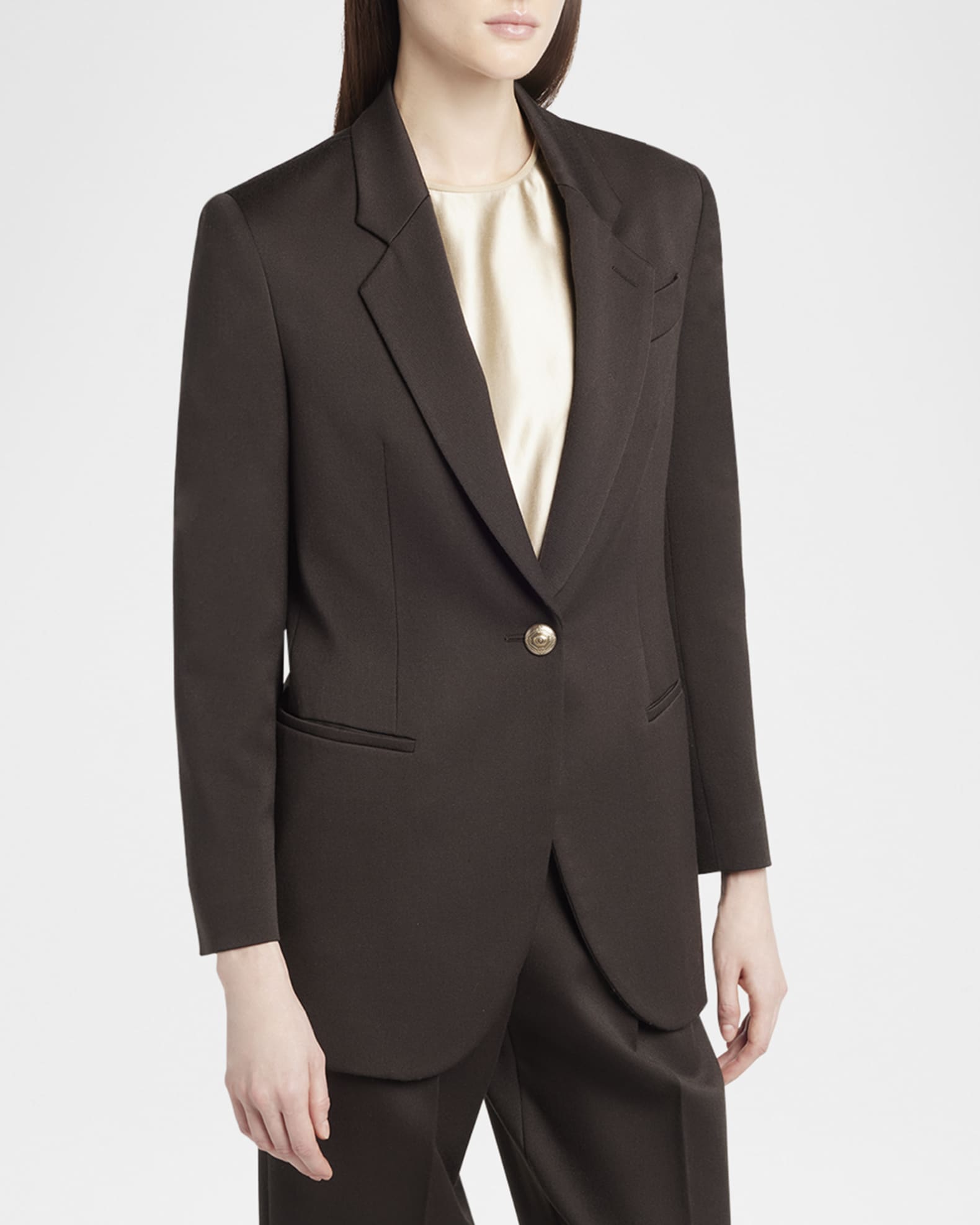 ボトムスその他 Giorgio Armani Double-Breasted Virgin Wool Blazer, Brown, Giorgio Armani Men's Wool-Cashmere Rib Stitch Blazer