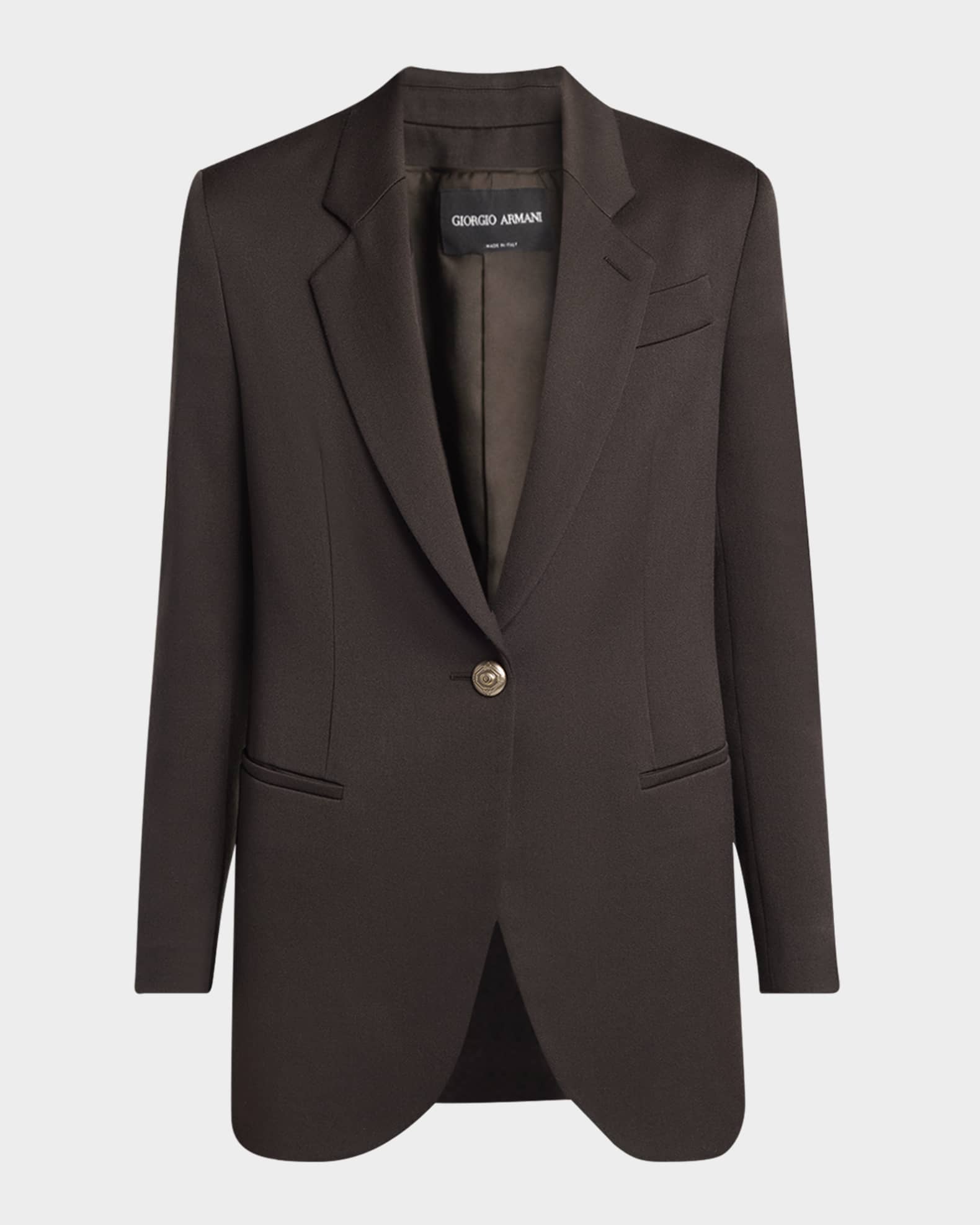 ジョルジオアルマーニ Giorgio Armani Virgin Wool Jacket Giorgio Armani Virgin Wool Single-Breasted Blazer | Neiman