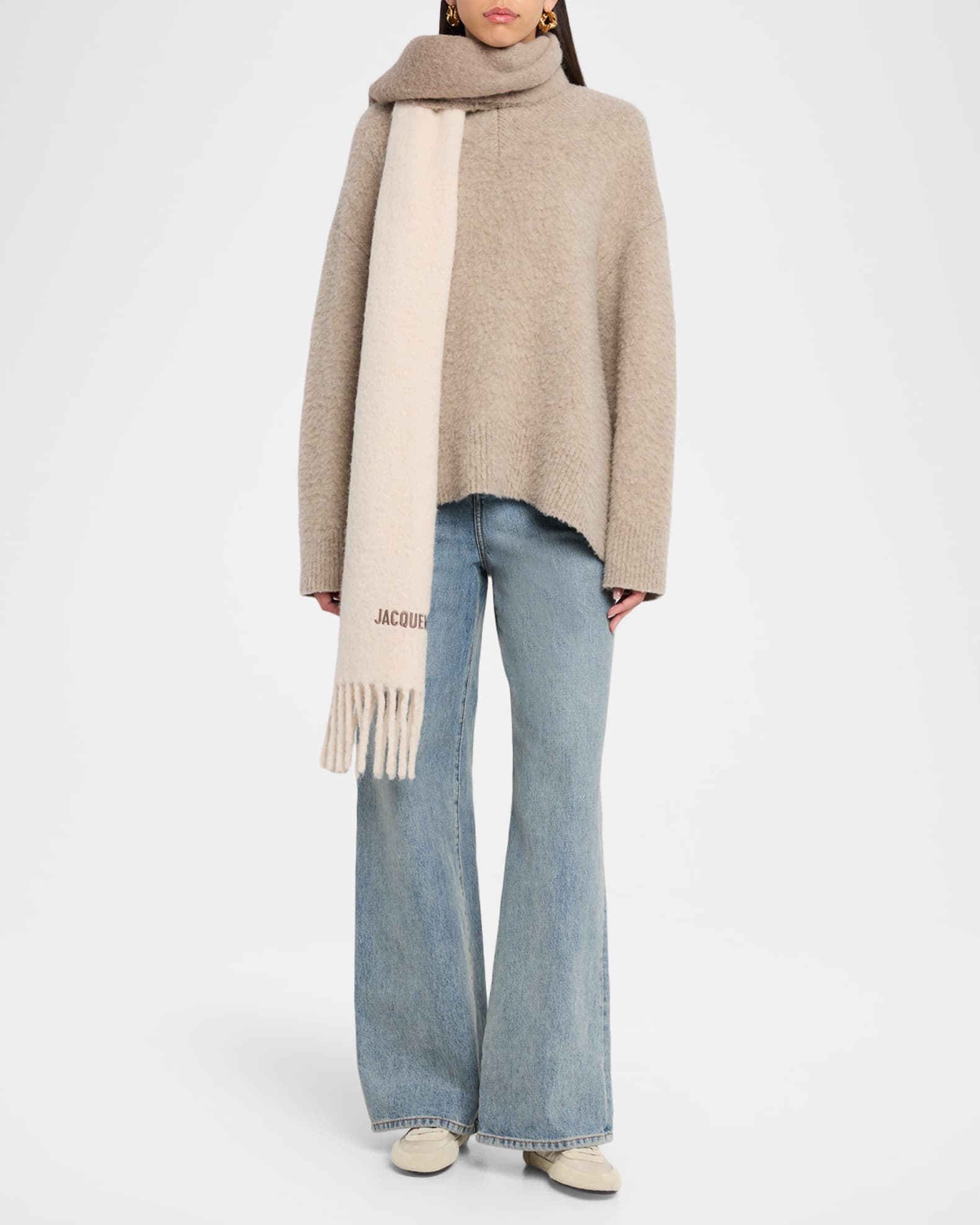Jacquemus Gradient Alpaca Wool Scarf | Neiman Marcus