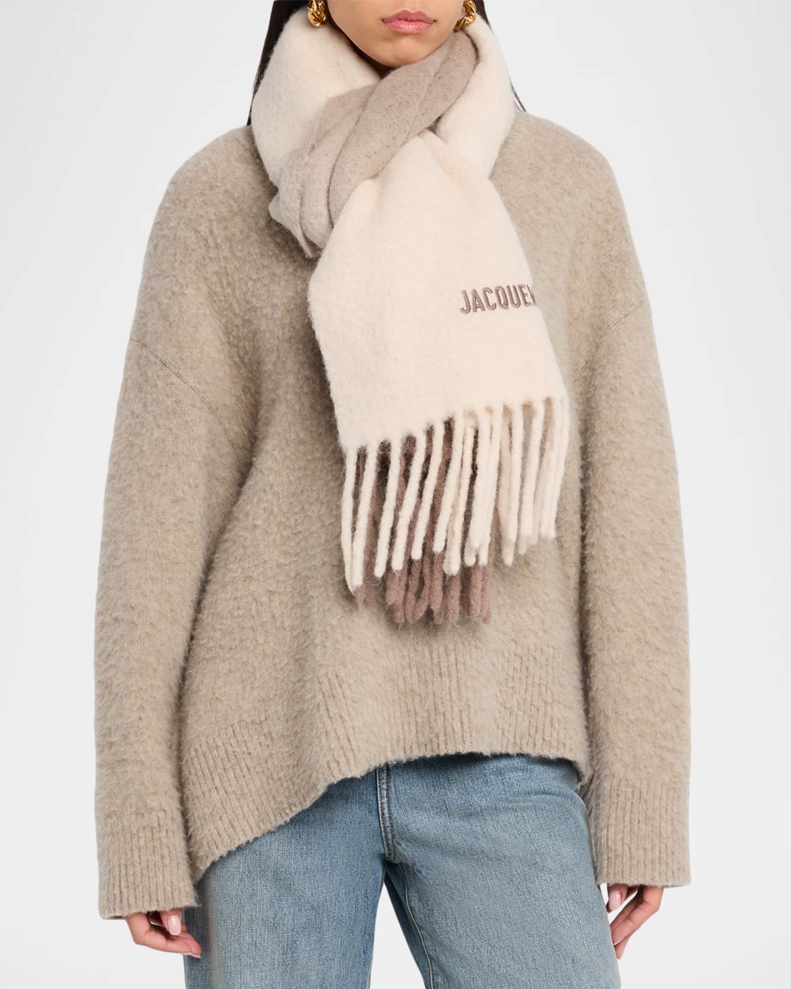 Jacquemus Gradient Alpaca Wool Scarf | Neiman Marcus