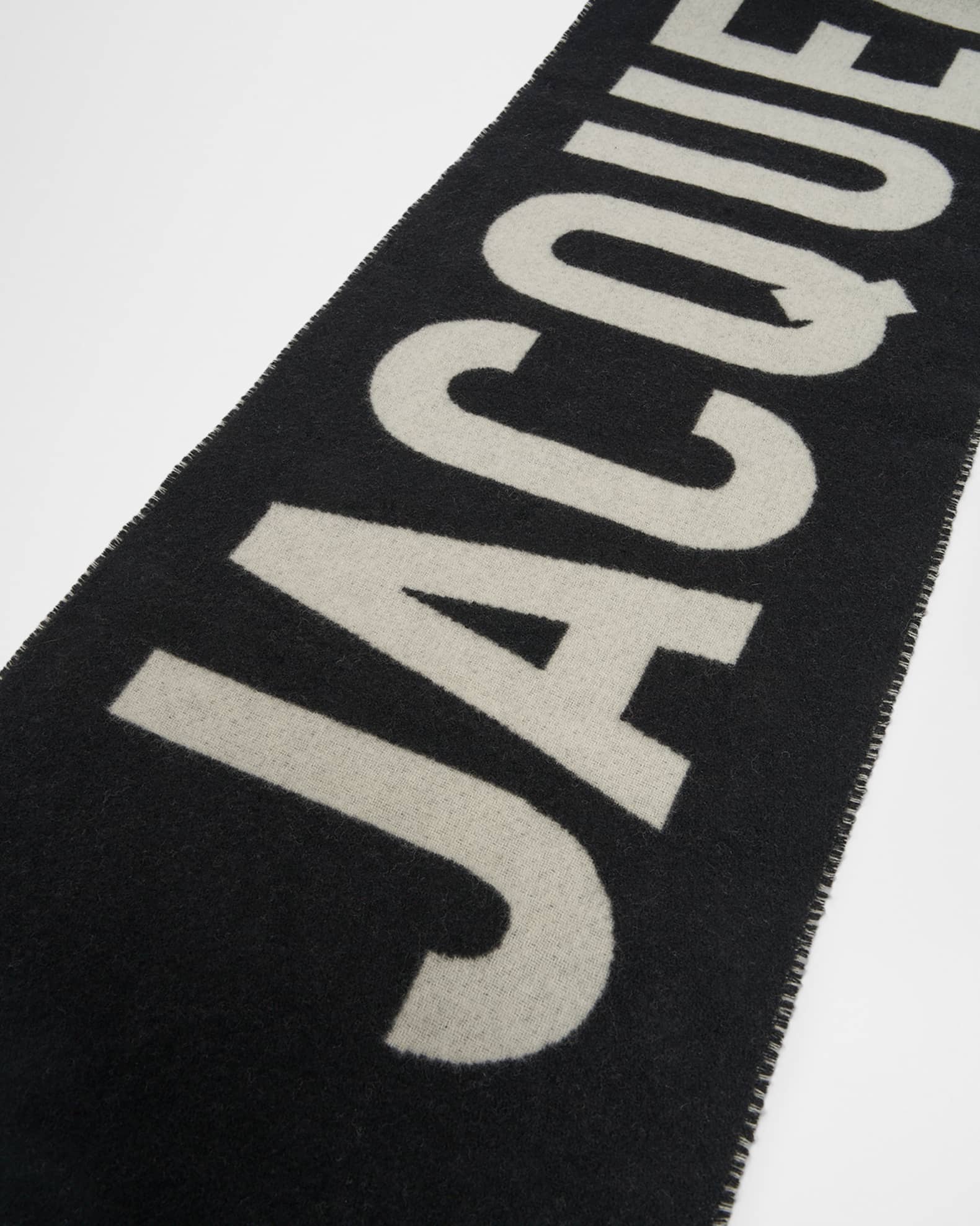 Jacquemus Jacquard Logo Wool Scarf | Neiman Marcus