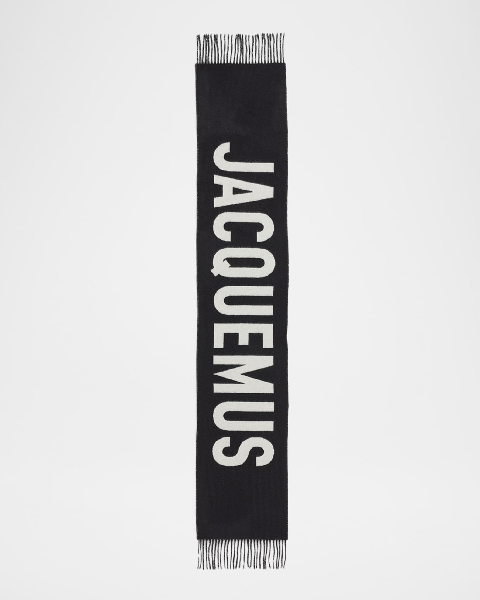 Jacquemus Jacquard Logo Wool Scarf | Neiman Marcus