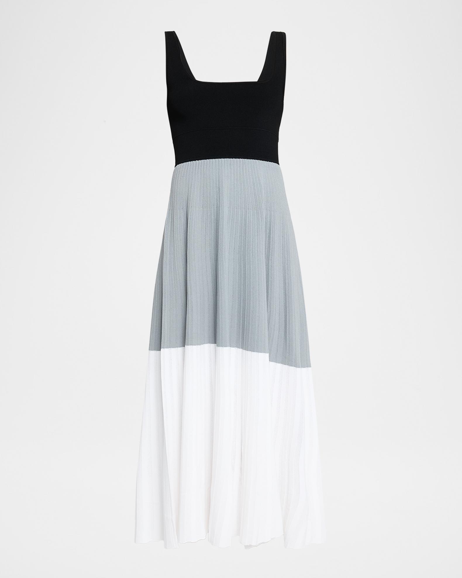 Robe Noire Et Grise Nanette Lepore - Coupe Carrée Sans Manches - Taille 6 - Occasion TB état
