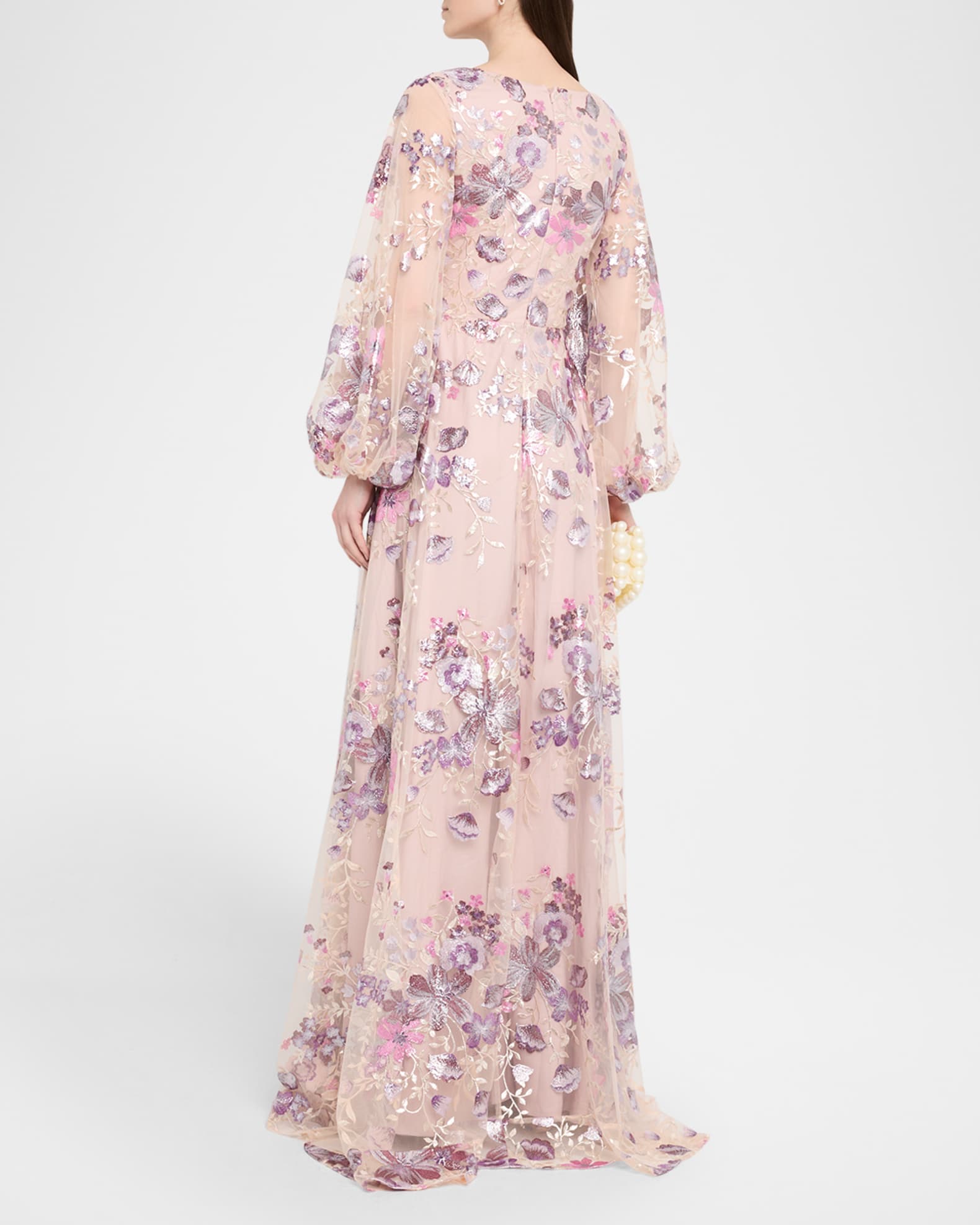 green emerald velvet dress Hand Embroidered Dress - Pink Metallic Dress