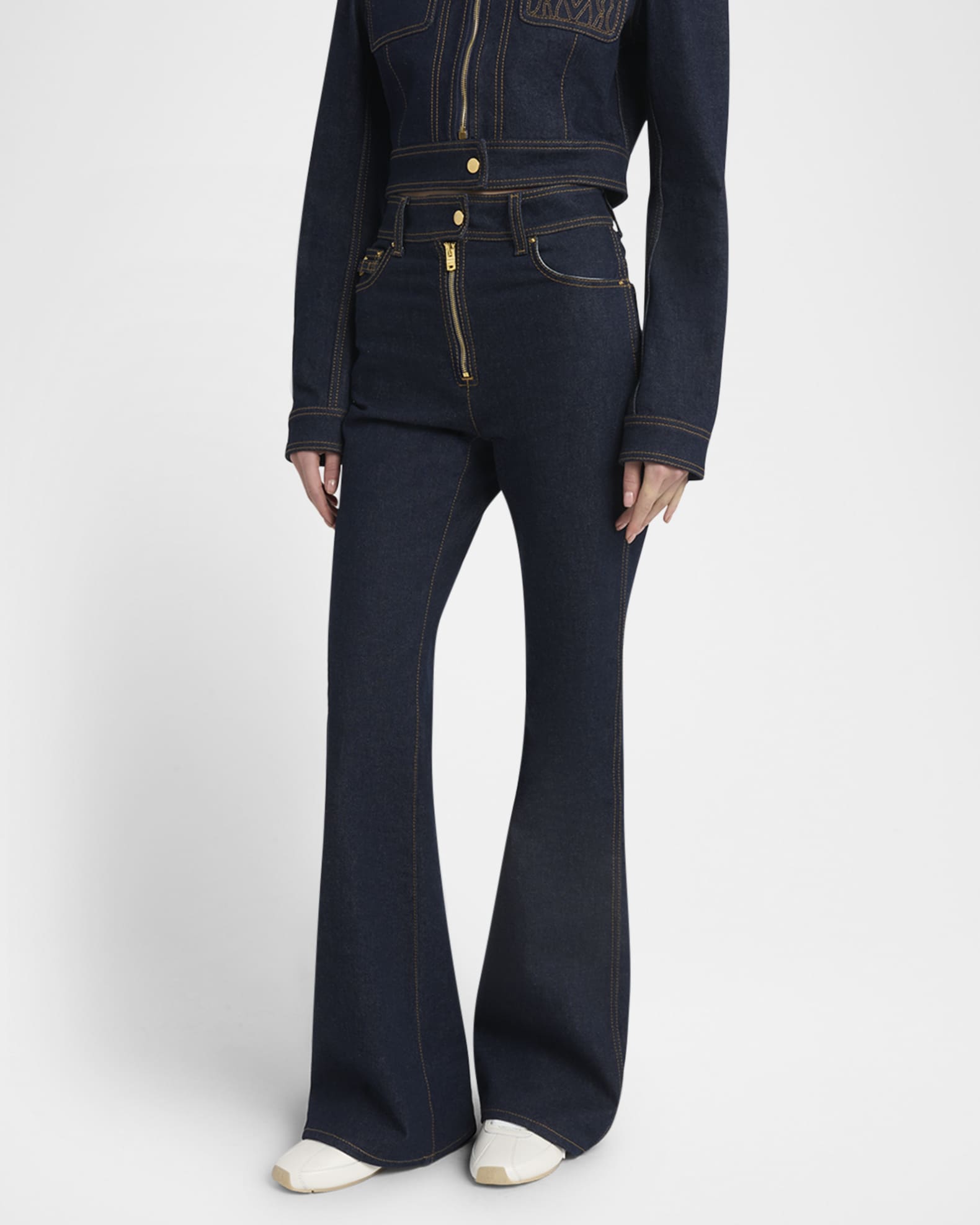 Amiri Zip-Up Flare Jeans | Neiman Marcus
