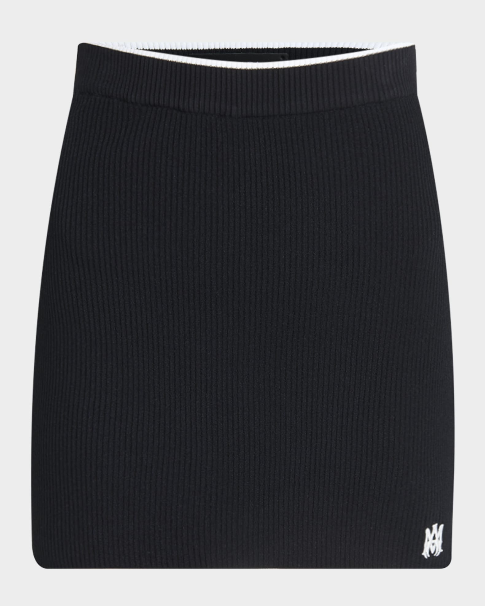 Amiri Rib-Knit Mini Skirt | Neiman Marcus