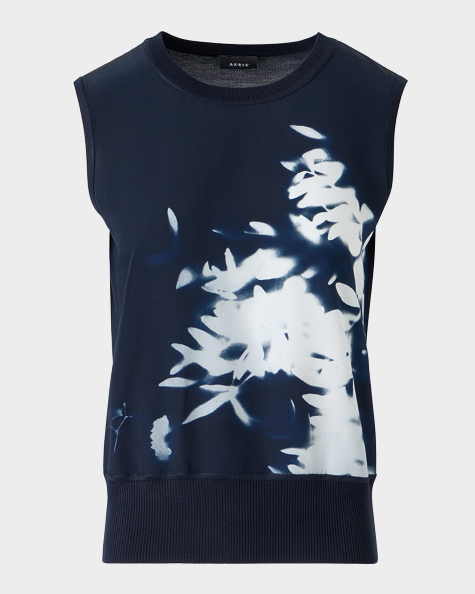 Wildflower-Print Silk Knit Tank Top 0
