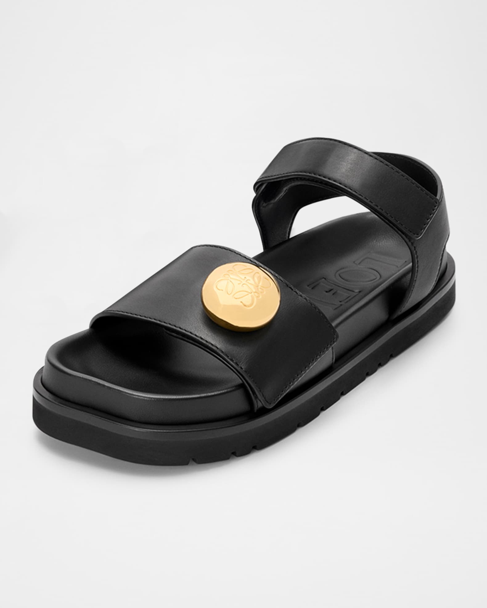 サンダル・ミュール LOEWE Black nappa leather Pebble mules (L815379X95 BLACK) Pebble Soft mule in nappa lambskin Black - LOEWE