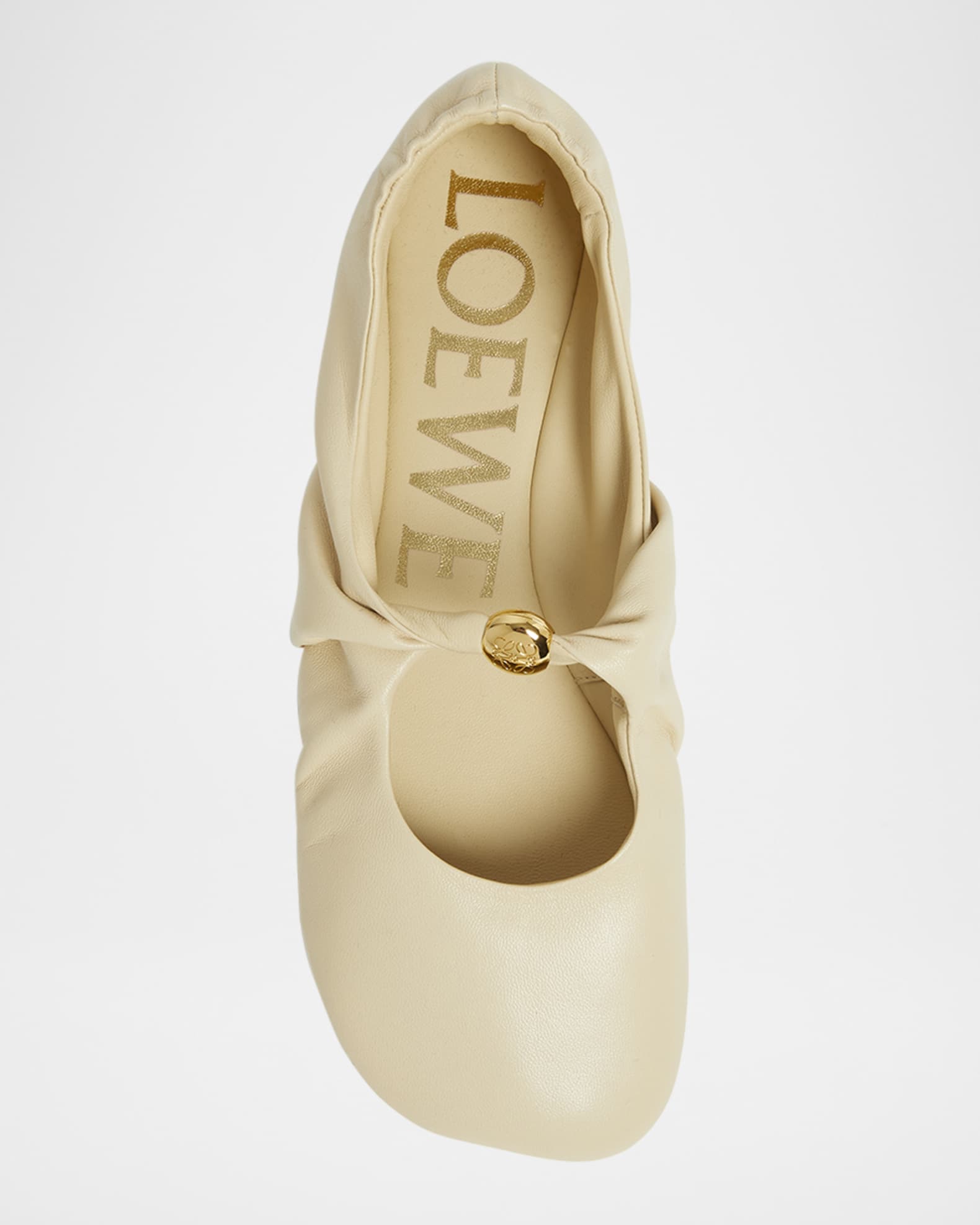 Loewe Pebble Soft Leather Ballerina Flats | Neiman Marcus