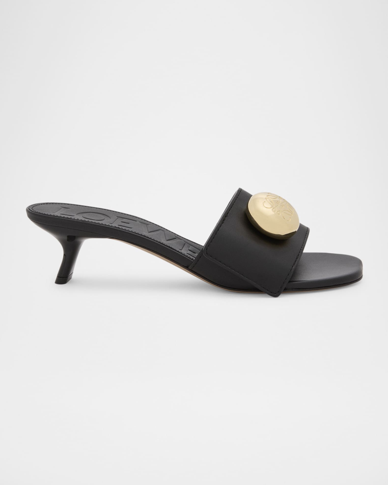 Pebble Leather Slide Sandals 0