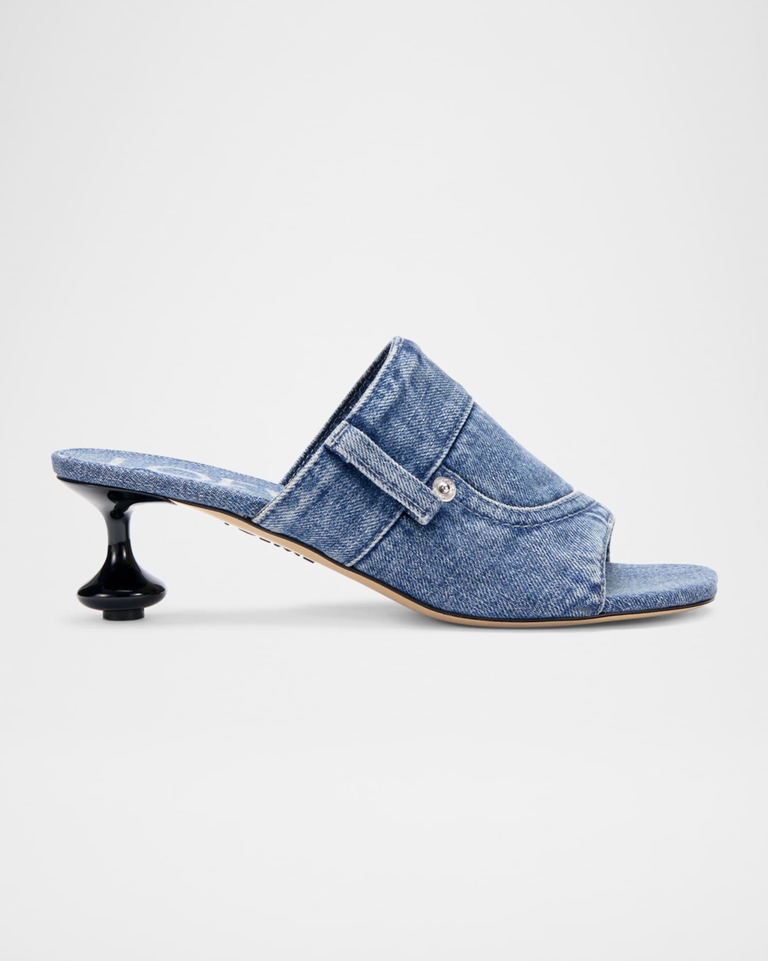 Loewe Toy Panta Denim Slide Sandals | Neiman Marcus