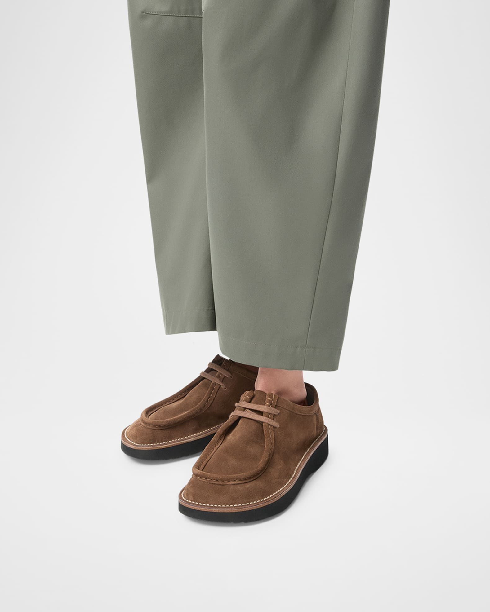 Loewe Faro Suede Lace-Up Derby Shoes | Neiman Marcus