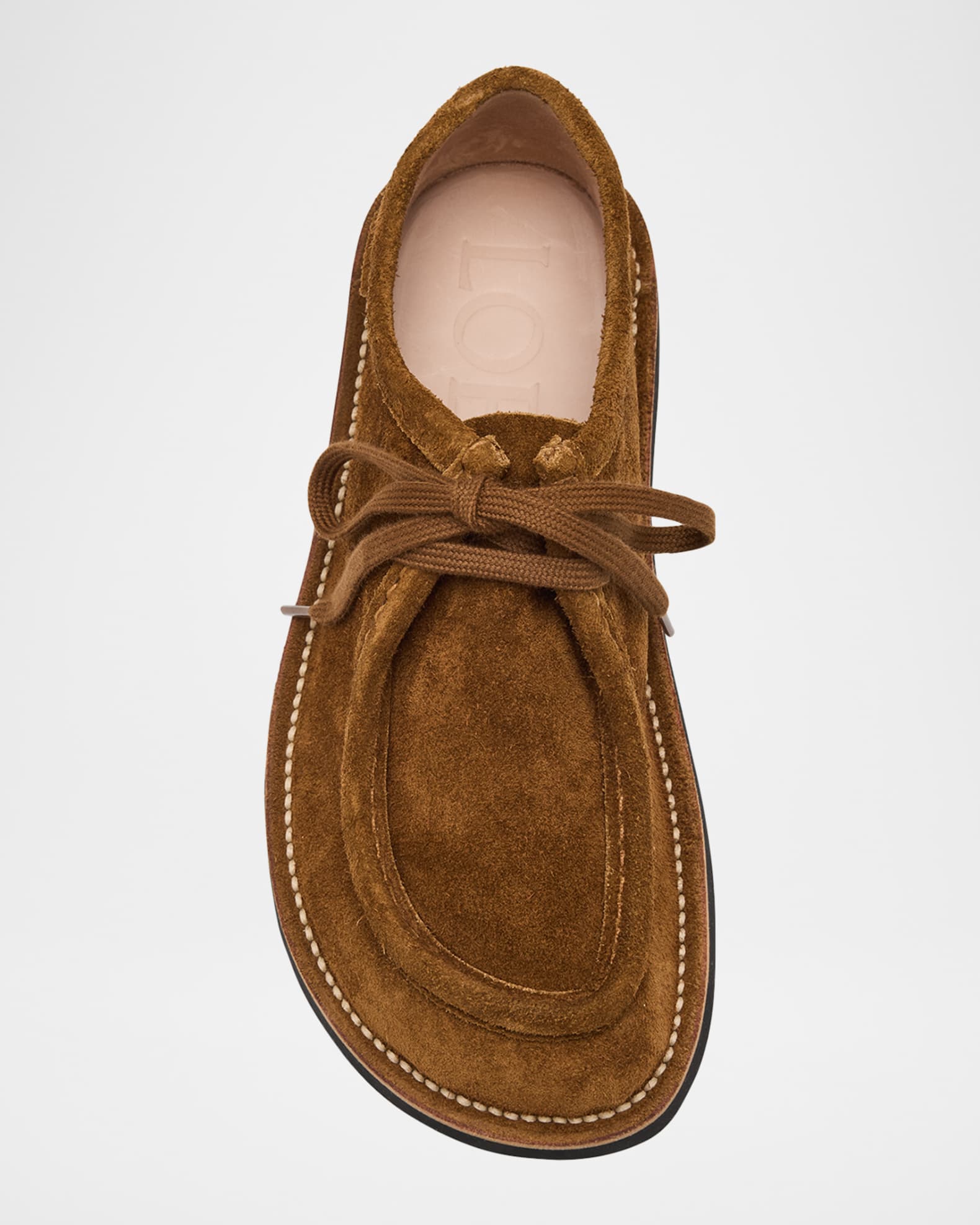 Loewe Faro Suede Lace-Up Derby Shoes | Neiman Marcus