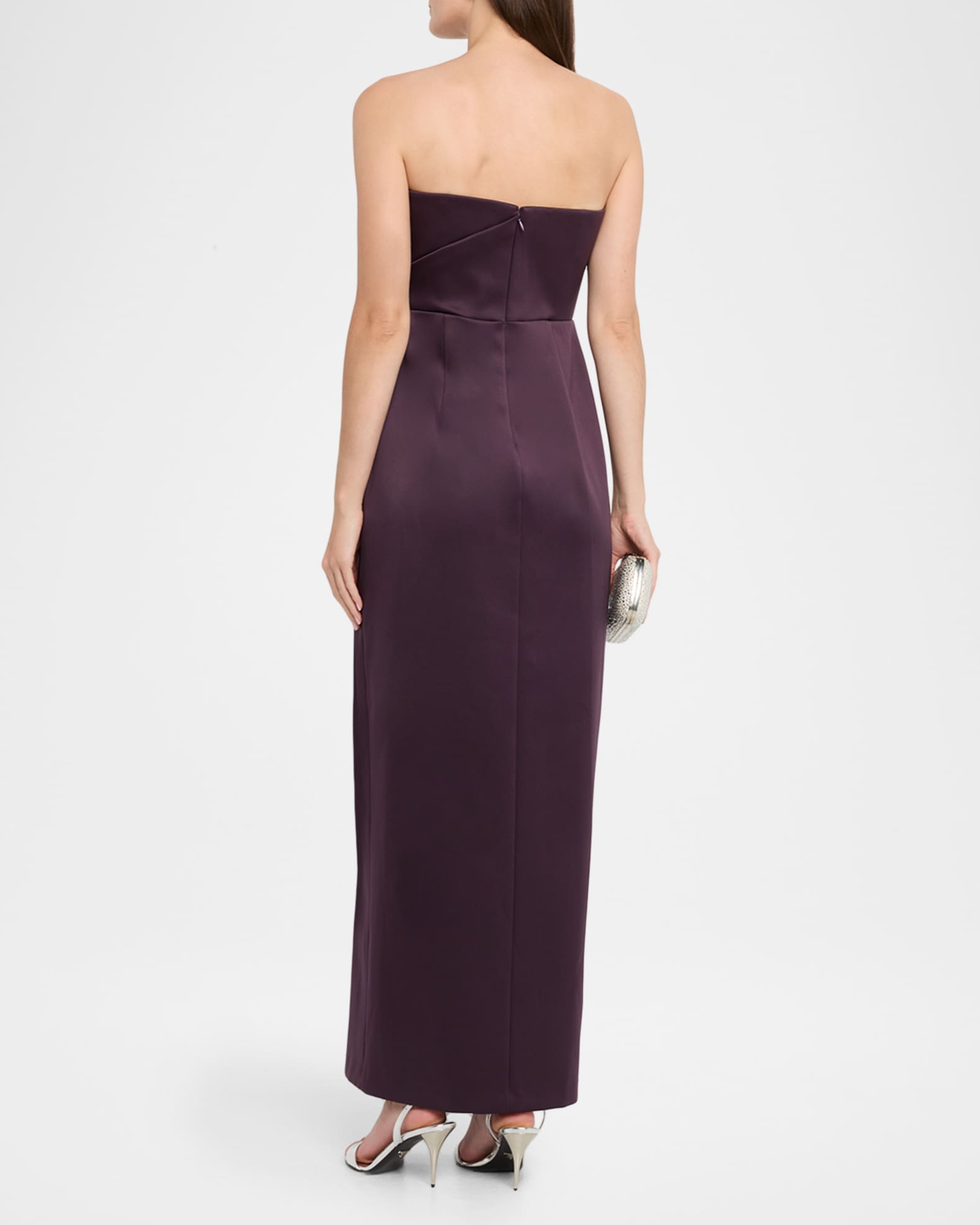 stretch satin column midi dress Dusty Rose Midi Prom Dresses Sheath/Column Straps Cowl Neck Tea Length Stretch Satin Prom Dress