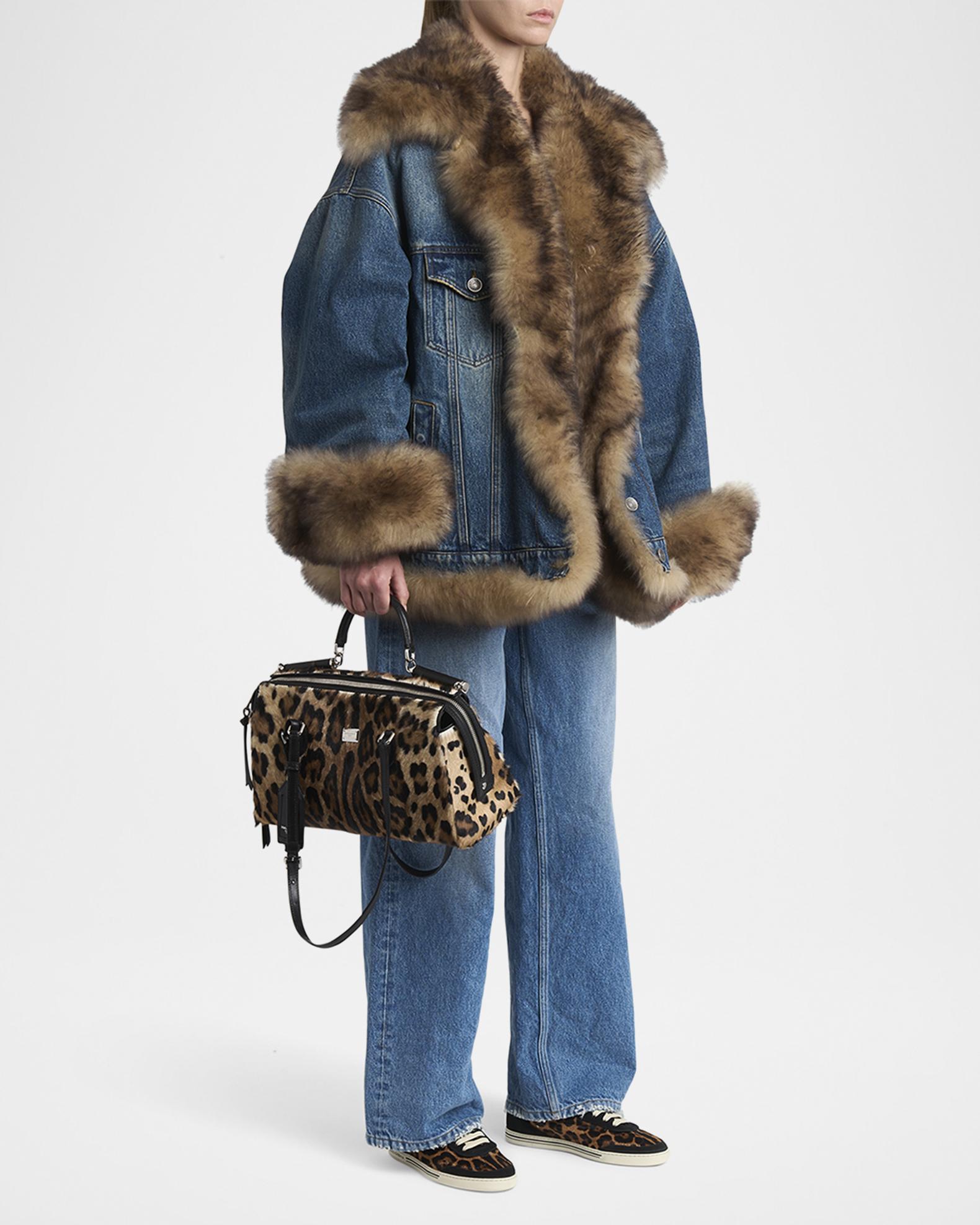 Dolce&Gabbana Vittoria Cheetah-Print Pony Hair Shoulder Bag 