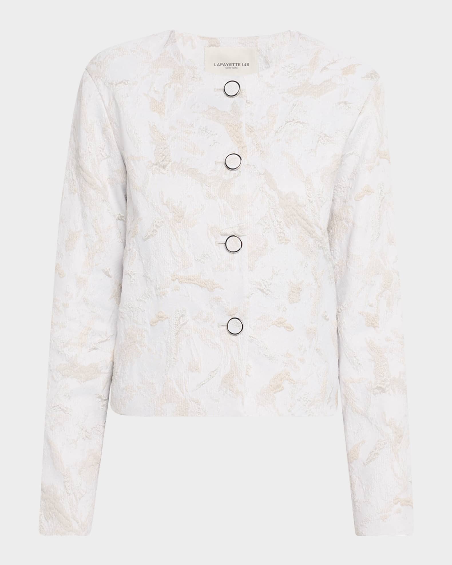激安の Lafayette 148 New York Button-Down Jacquard Jacket | Neiman テープ・マスキングテープ