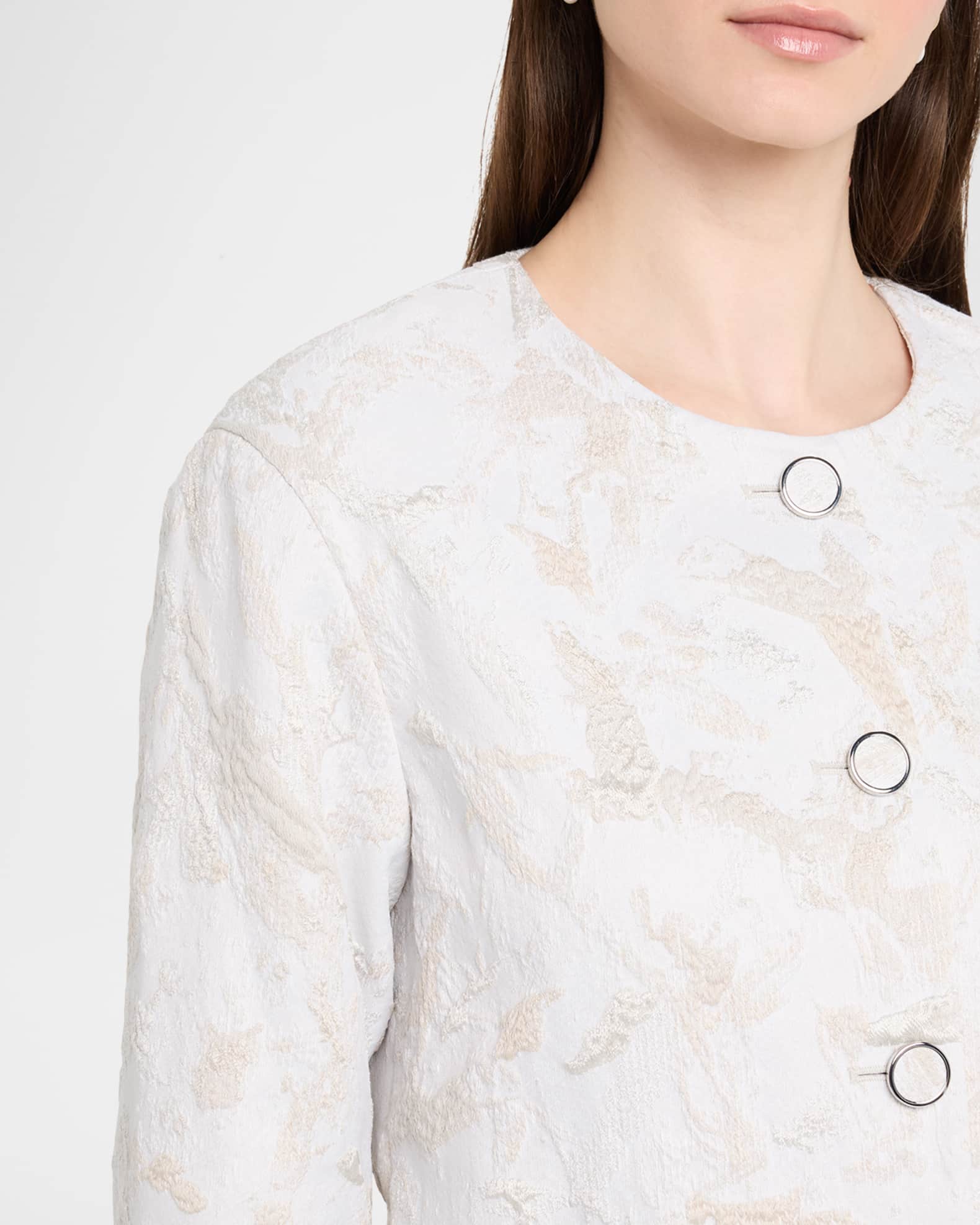 女の子向けプレゼント集結 Button-Down York New 148 Lafayette Jacquard Neiman | Jacket テープ・マスキングテープ