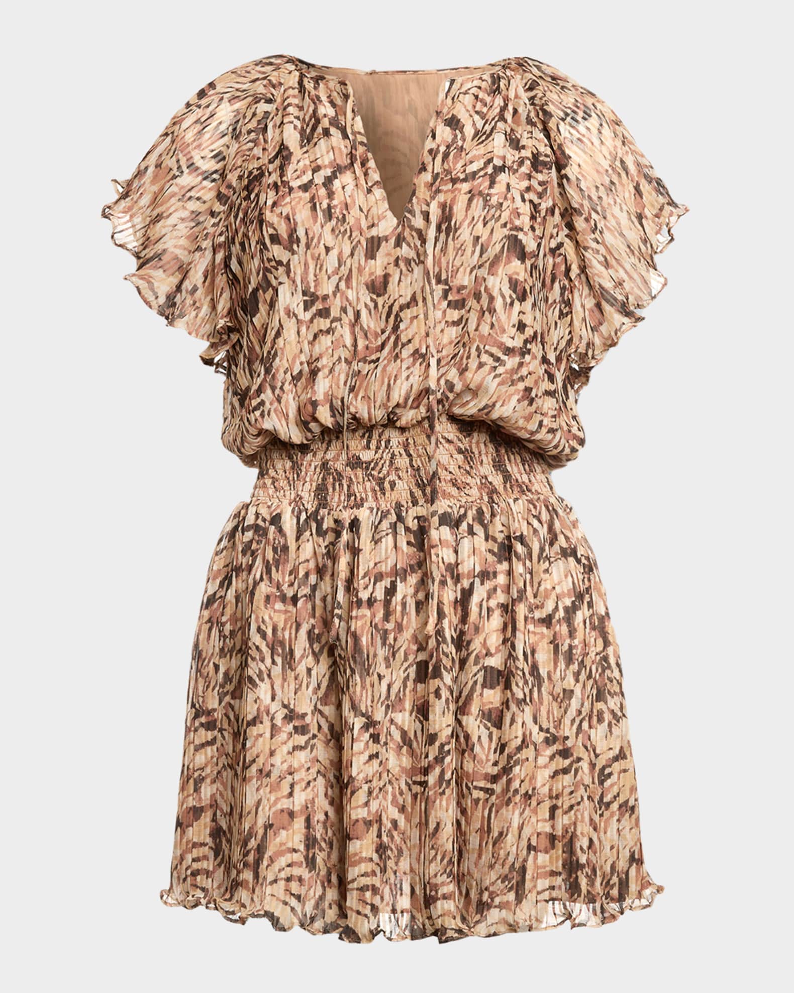 Felicia Pleated Mini Dress 0