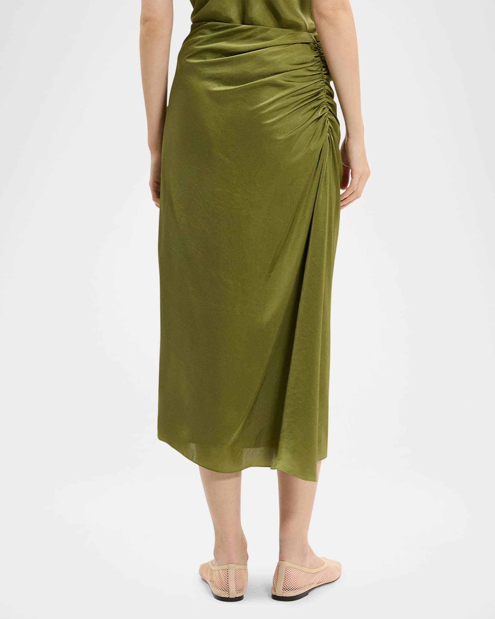 スカート Theory Draped Midi Skirt With Side Ruching Detail Theory Draped Midi Skirt | Blue | FARFETCH
