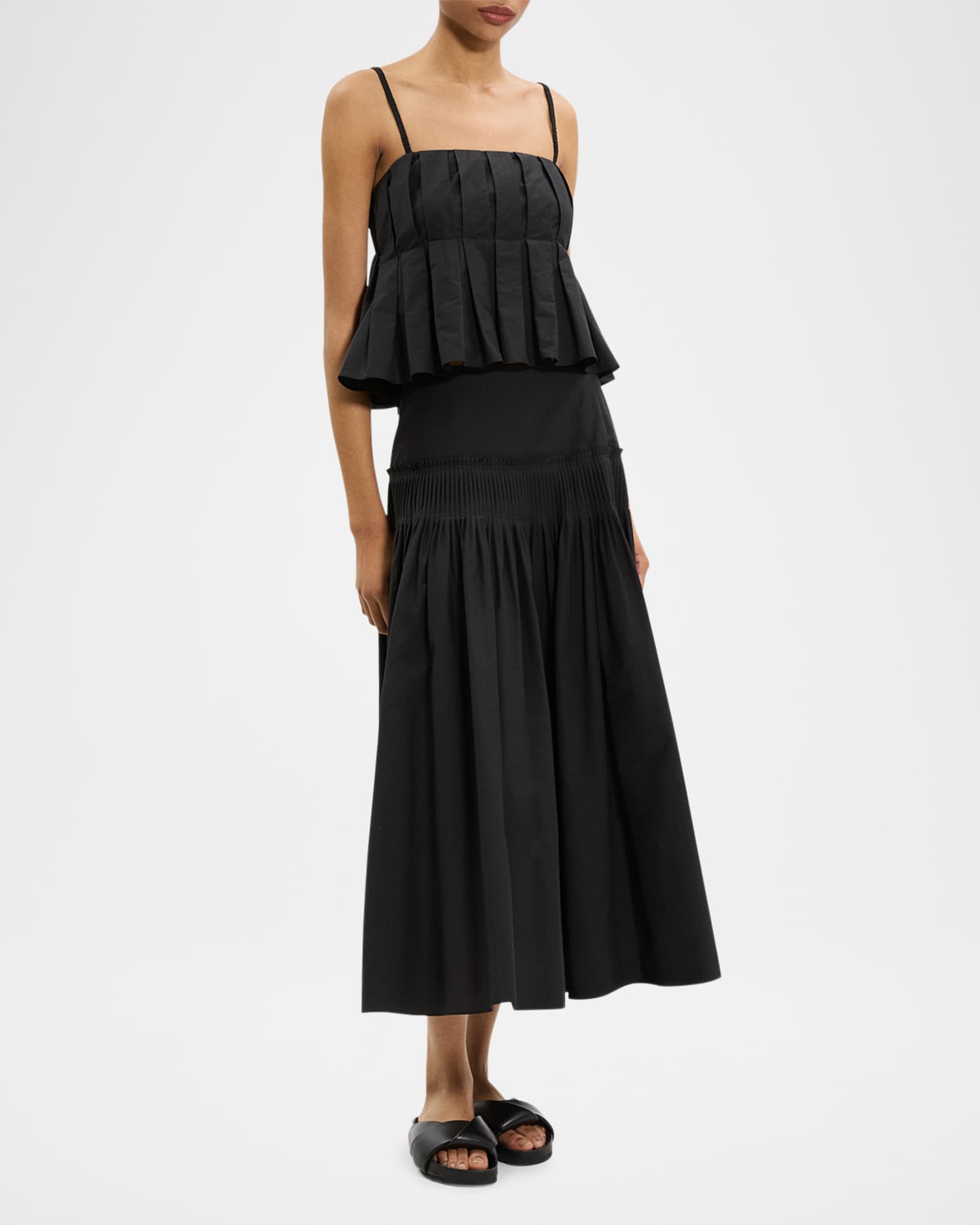 ワンピース PHILOSOPHY Women Mid Skirts 04045728 A0555 black Black Crochet Trim Seattle Midi Dress