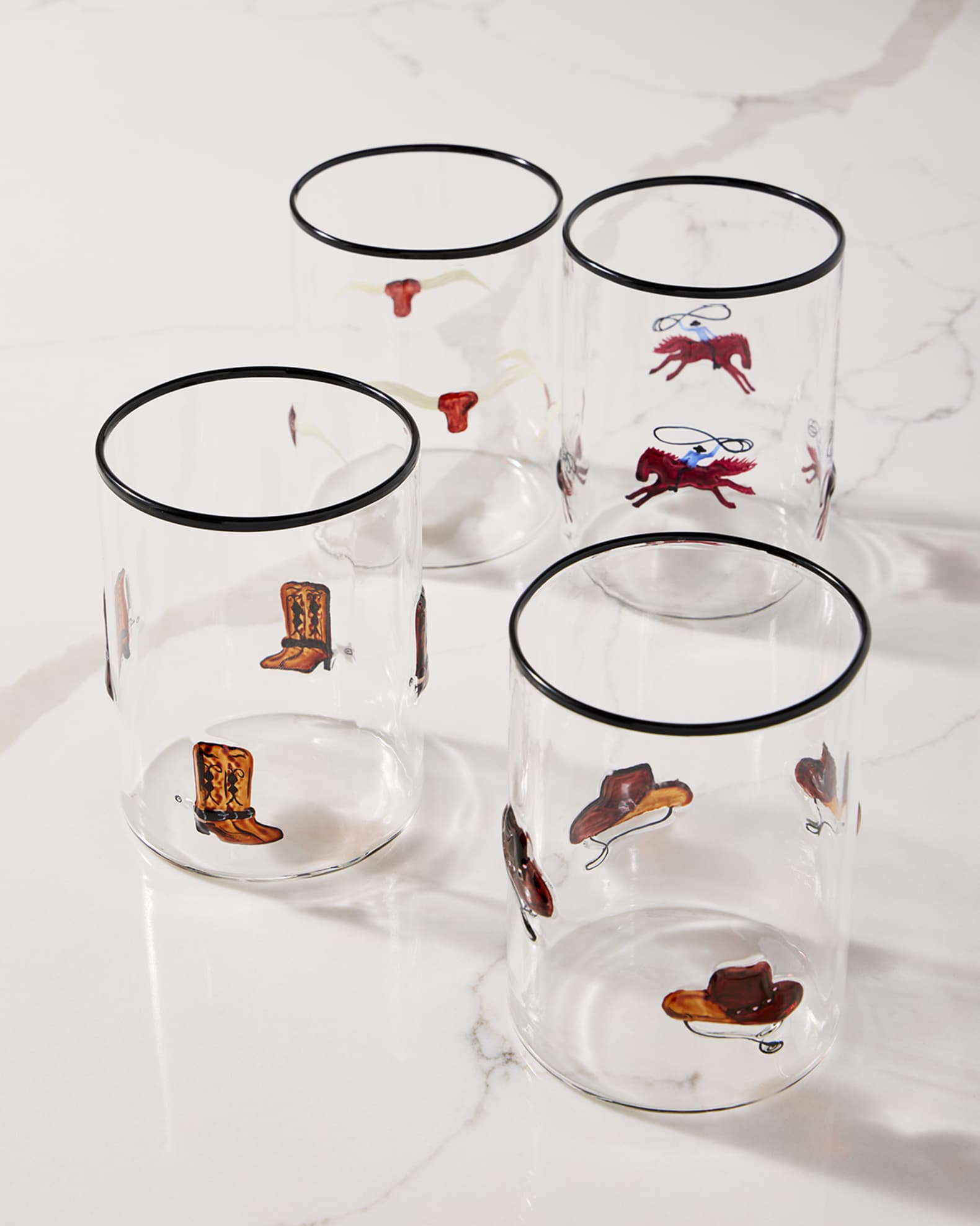 Western 18 oz. Tumblers, Set of 4 0