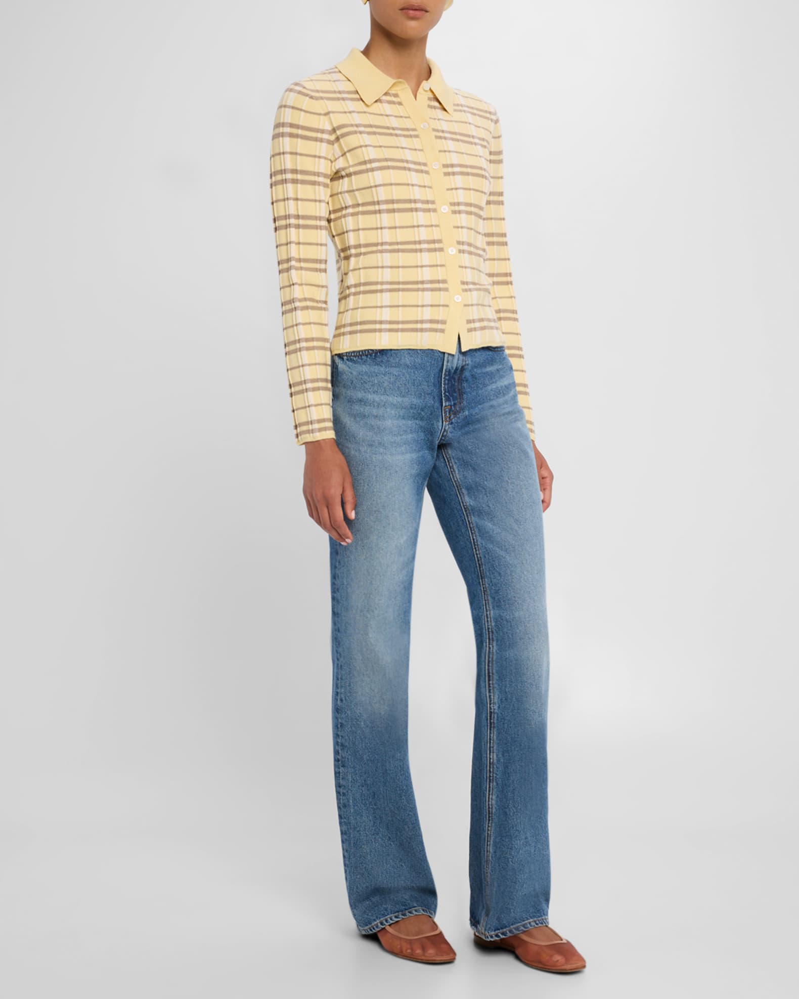 Plaid Elle Button-Front Shirt 1
