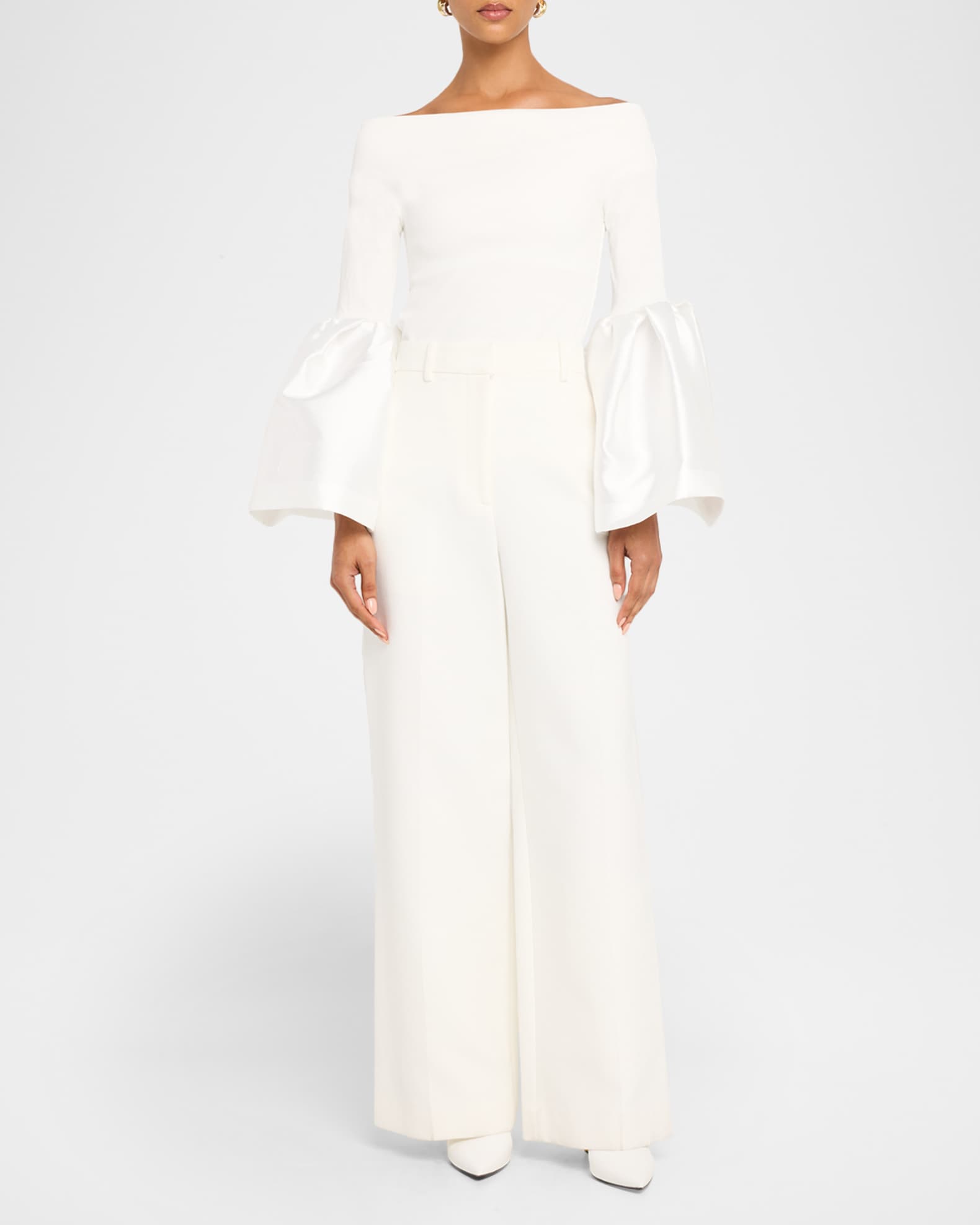 Off-The-Shoulder Puffed Mikado Top  1