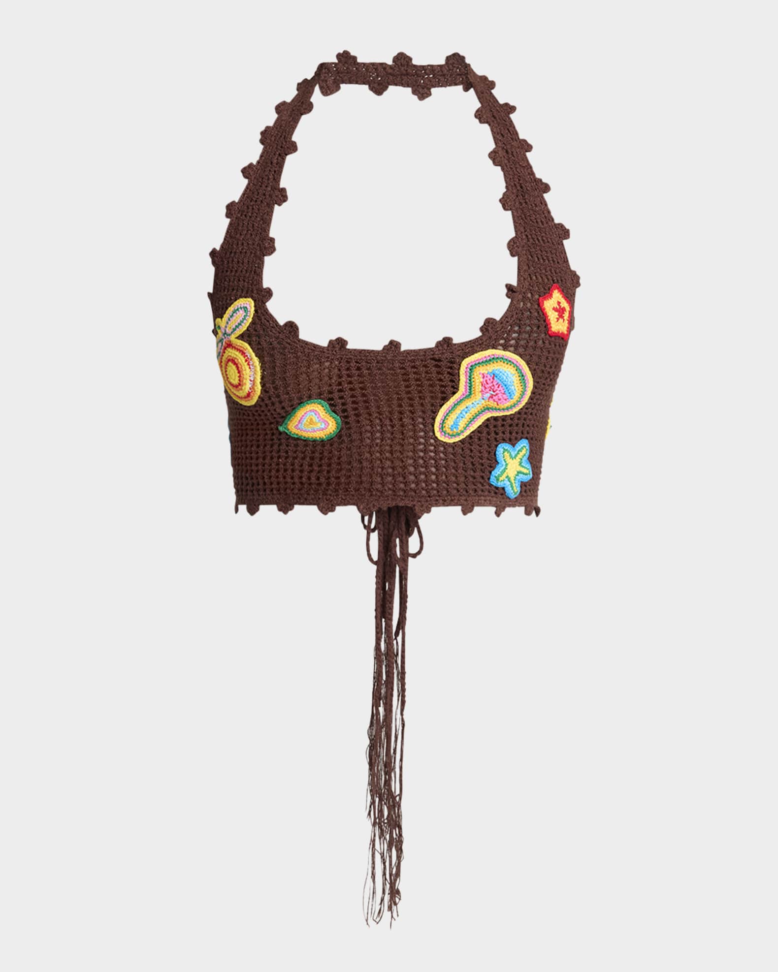 Halter Crochet Bralette with Patches 0